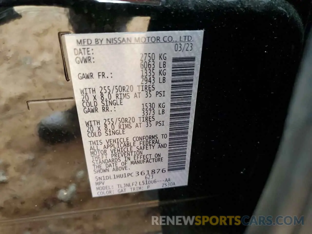 14 fotografías del automóvil dañado 5N1DL1HU1PC361876 INFINITI QX60 AUTOG 2023