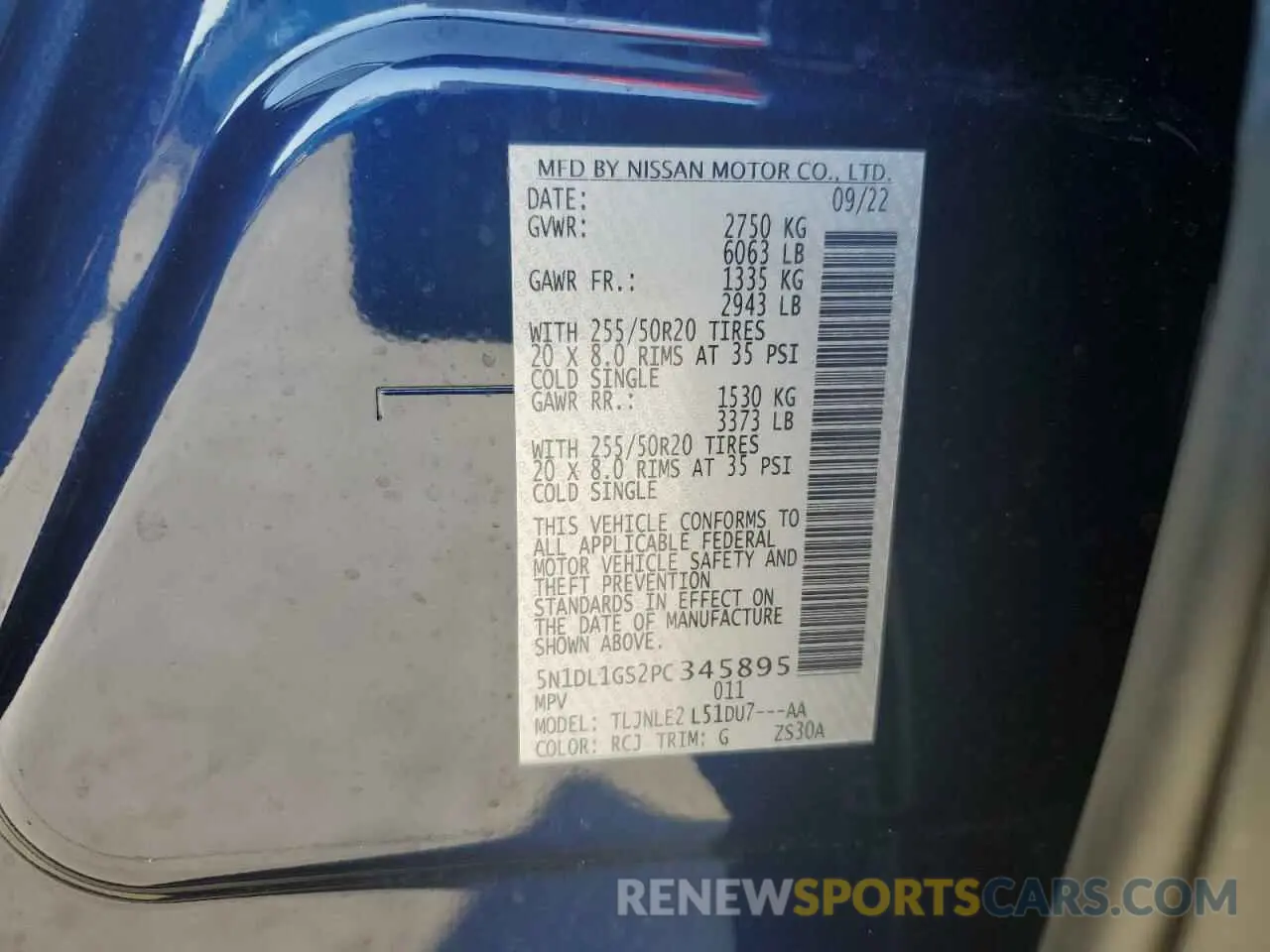 14 fotografías del automóvil dañado 5N1DL1GS2PC345895 INFINITI QX60 SENSO 2023