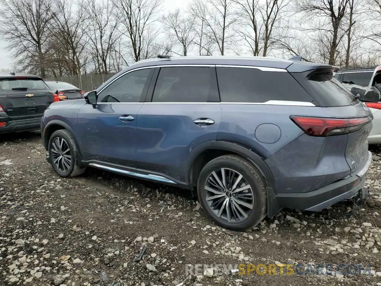 2 fotografías del automóvil dañado 5N1DL1GS8PC346145 INFINITI QX60 SENSO 2023