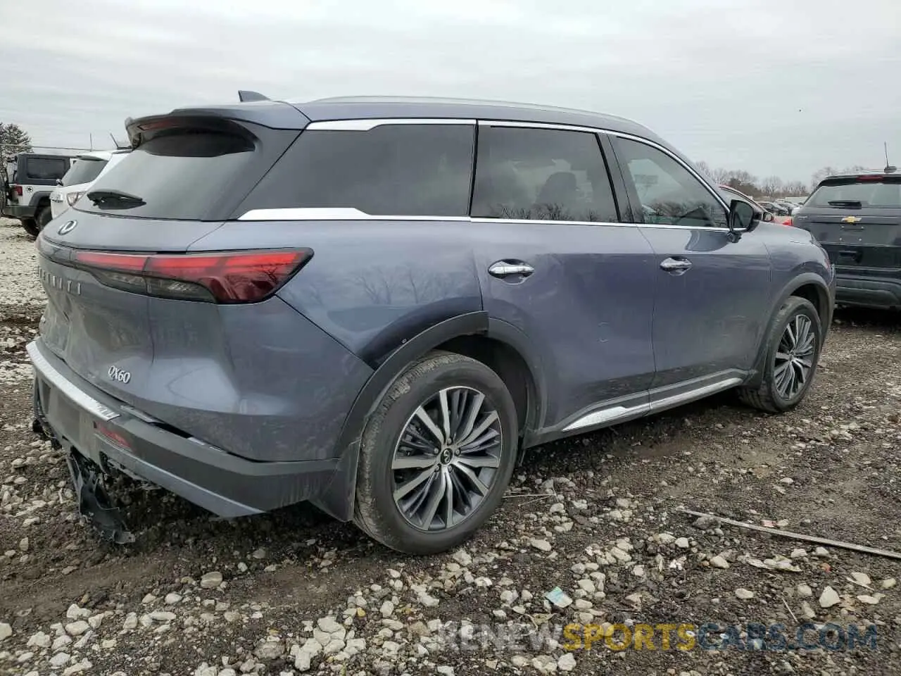 3 fotografías del automóvil dañado 5N1DL1GS8PC346145 INFINITI QX60 SENSO 2023