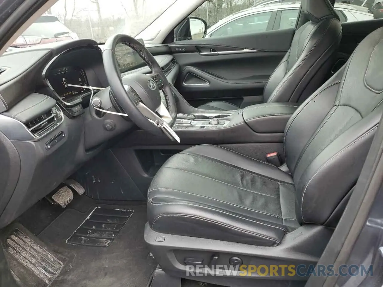 7 fotografías del automóvil dañado 5N1DL1GS8PC346145 INFINITI QX60 SENSO 2023