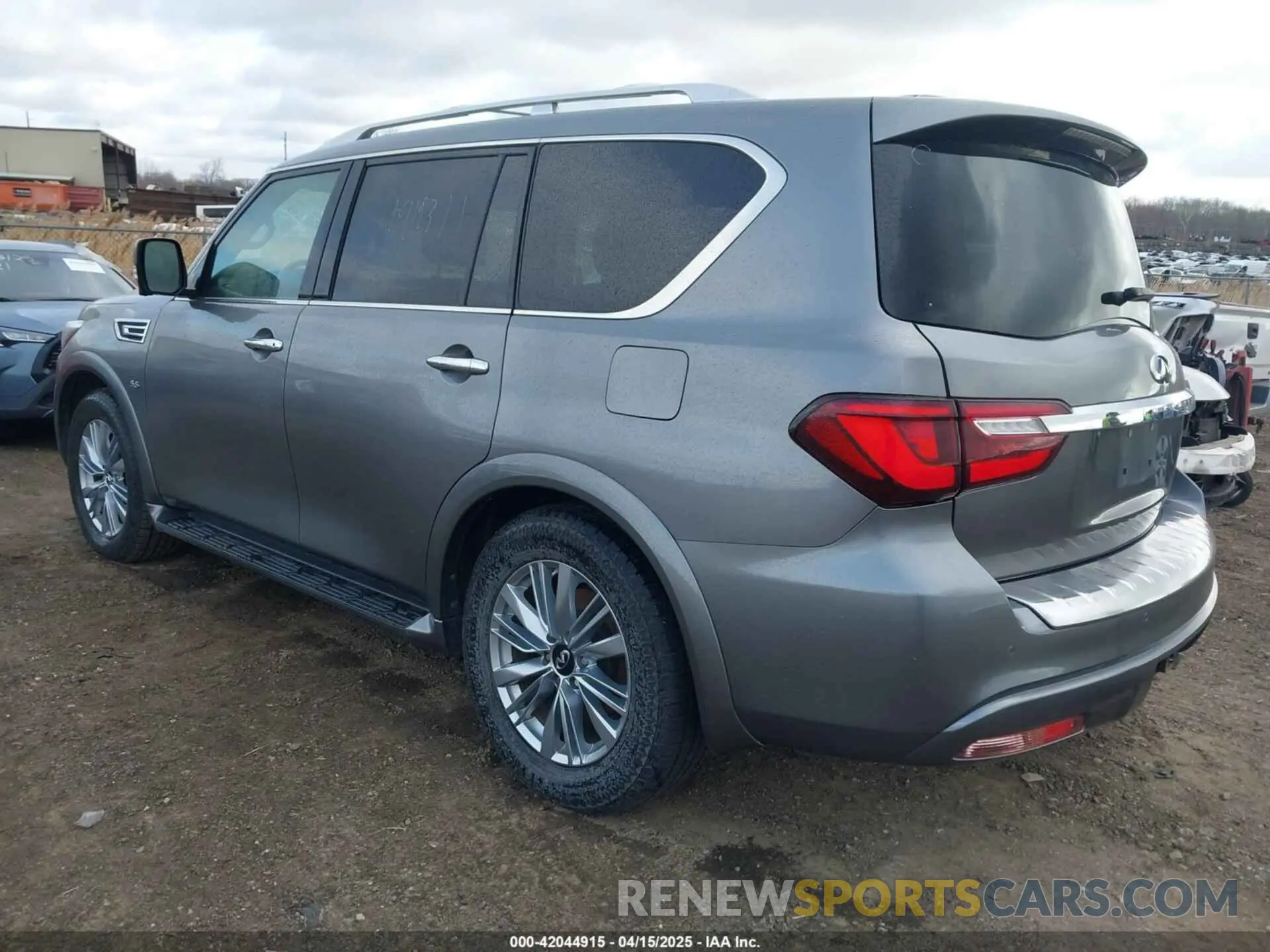 3 fotografías del automóvil dañado JN8AZ2ND2K9850698 INFINITI QX80 2019