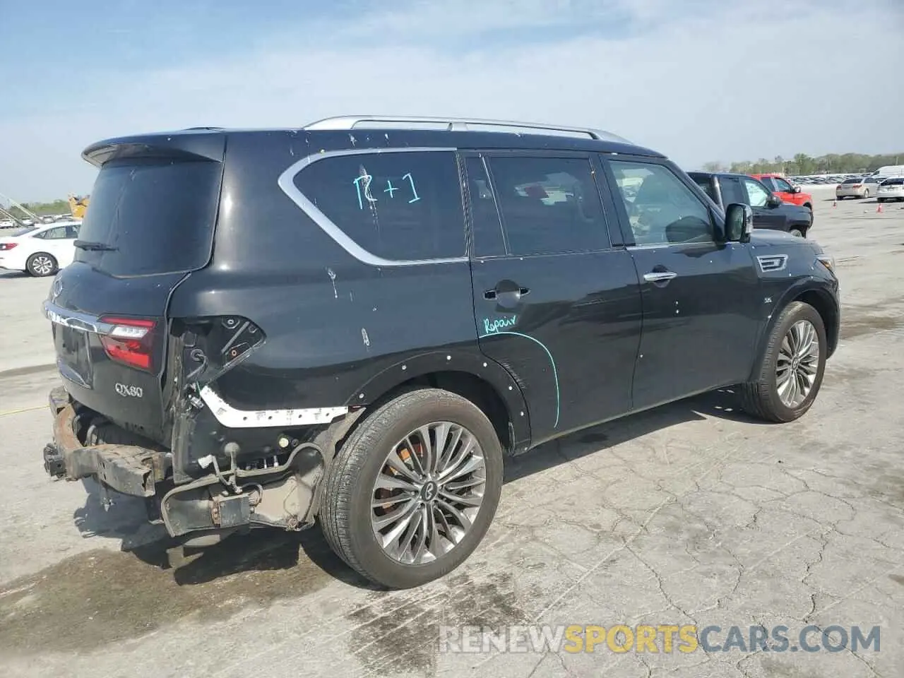 3 fotografías del automóvil dañado JN8AZ2NE4K9237538 INFINITI QX80 2019