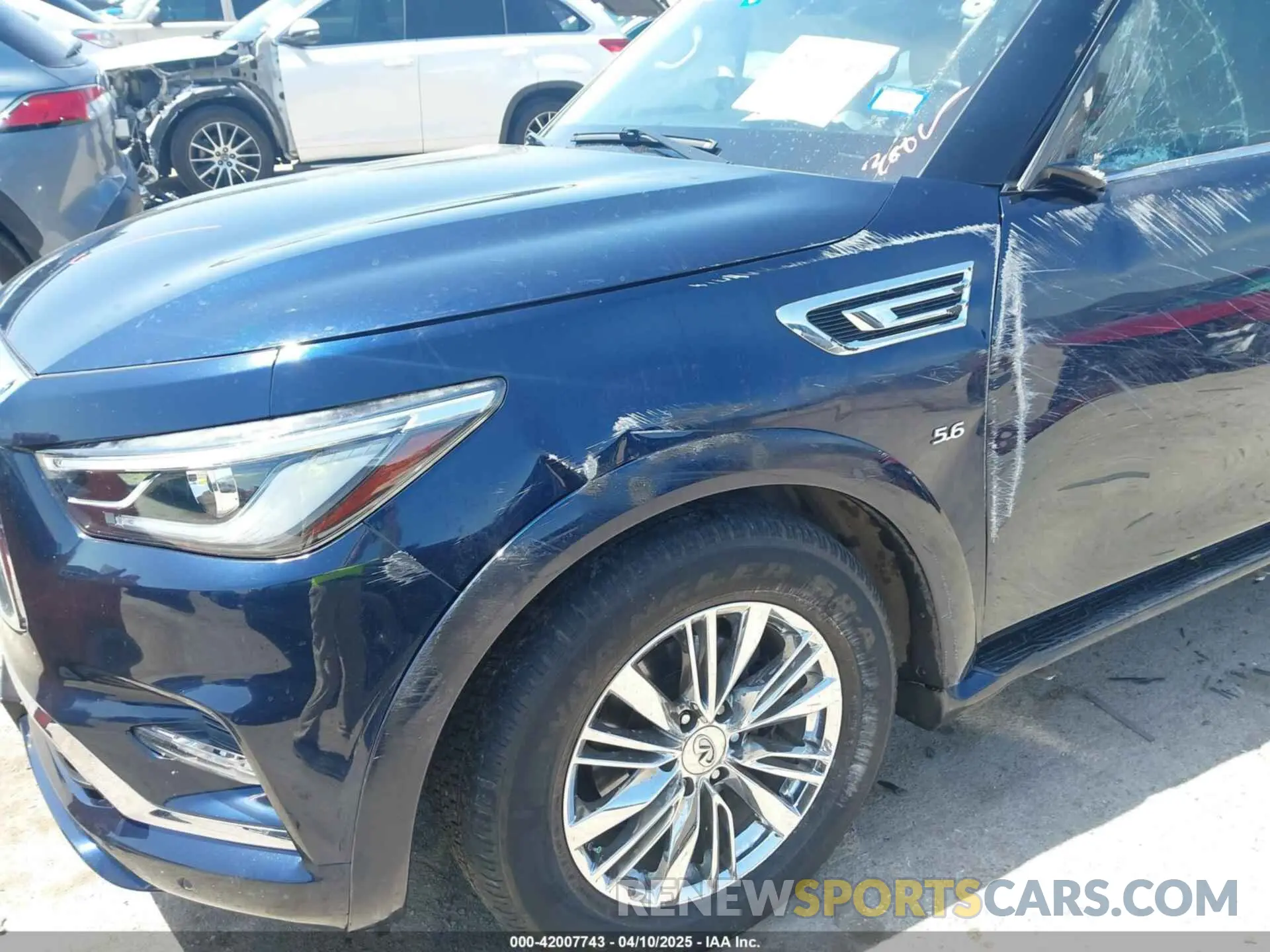 6 fotografías del automóvil dañado JN8AZ2NE5K9225656 INFINITI QX80 2019
