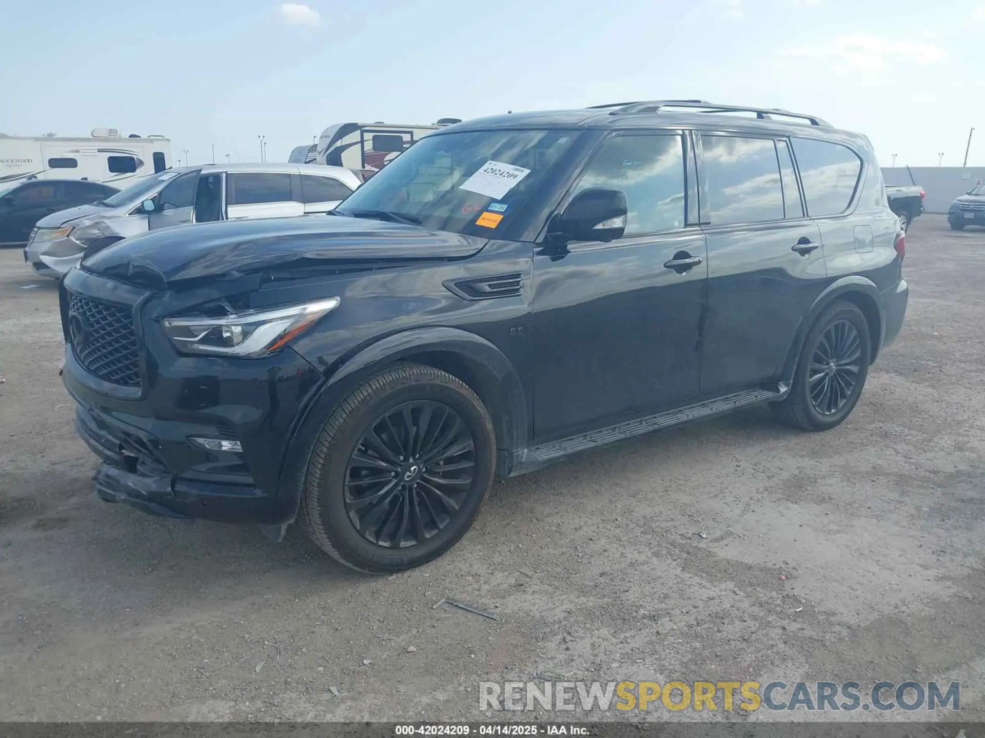 2 fotografías del automóvil dañado JN8AZ2NE8K9236926 INFINITI QX80 2019
