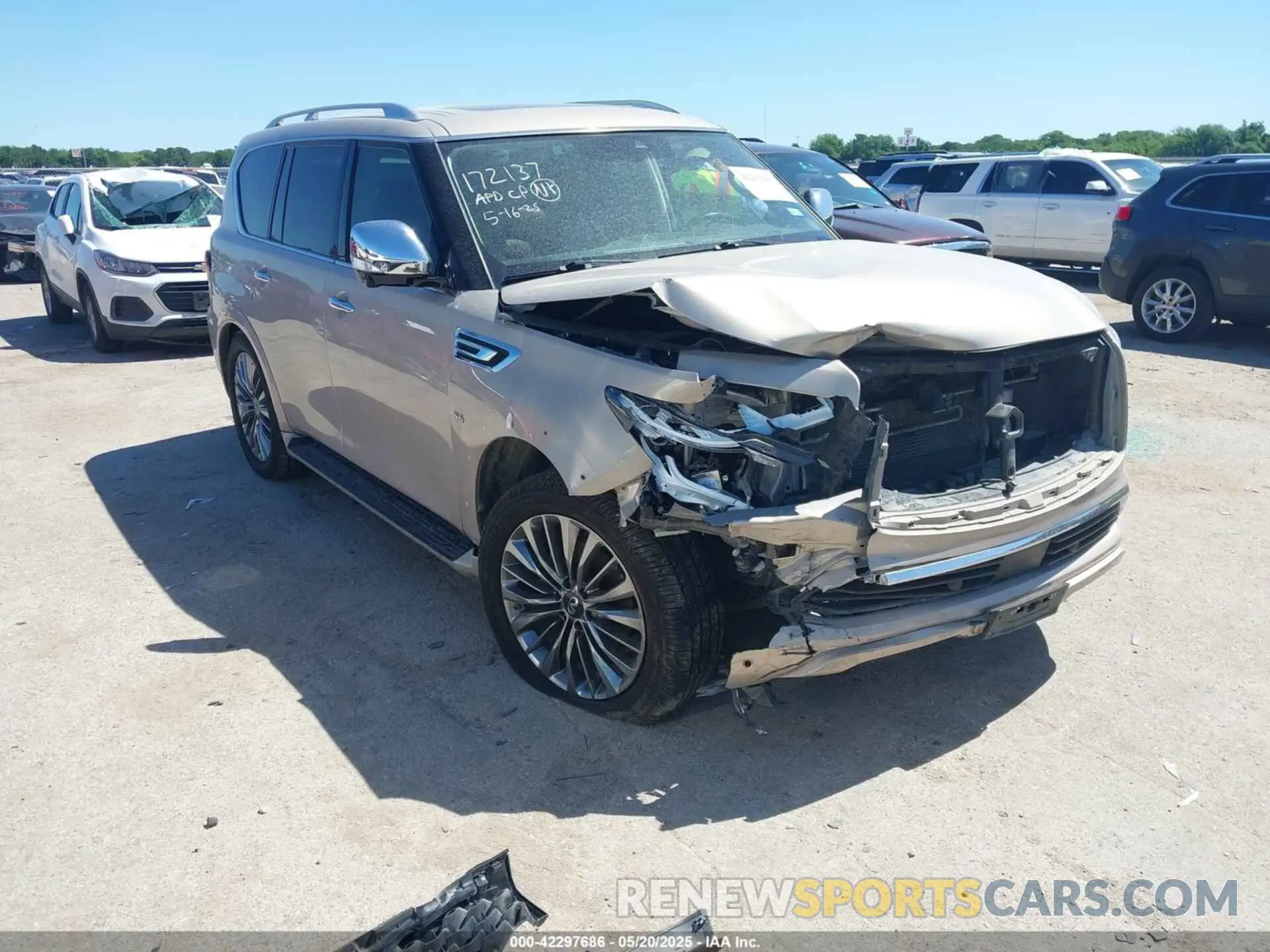 1 fotografías del automóvil dañado JN8AZ2NF0K9684036 INFINITI QX80 2019