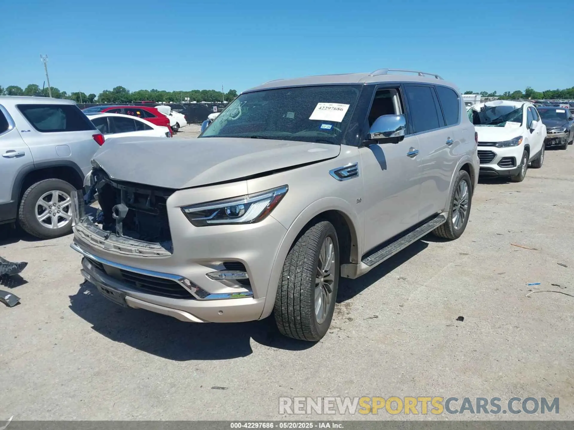 2 fotografías del automóvil dañado JN8AZ2NF0K9684036 INFINITI QX80 2019