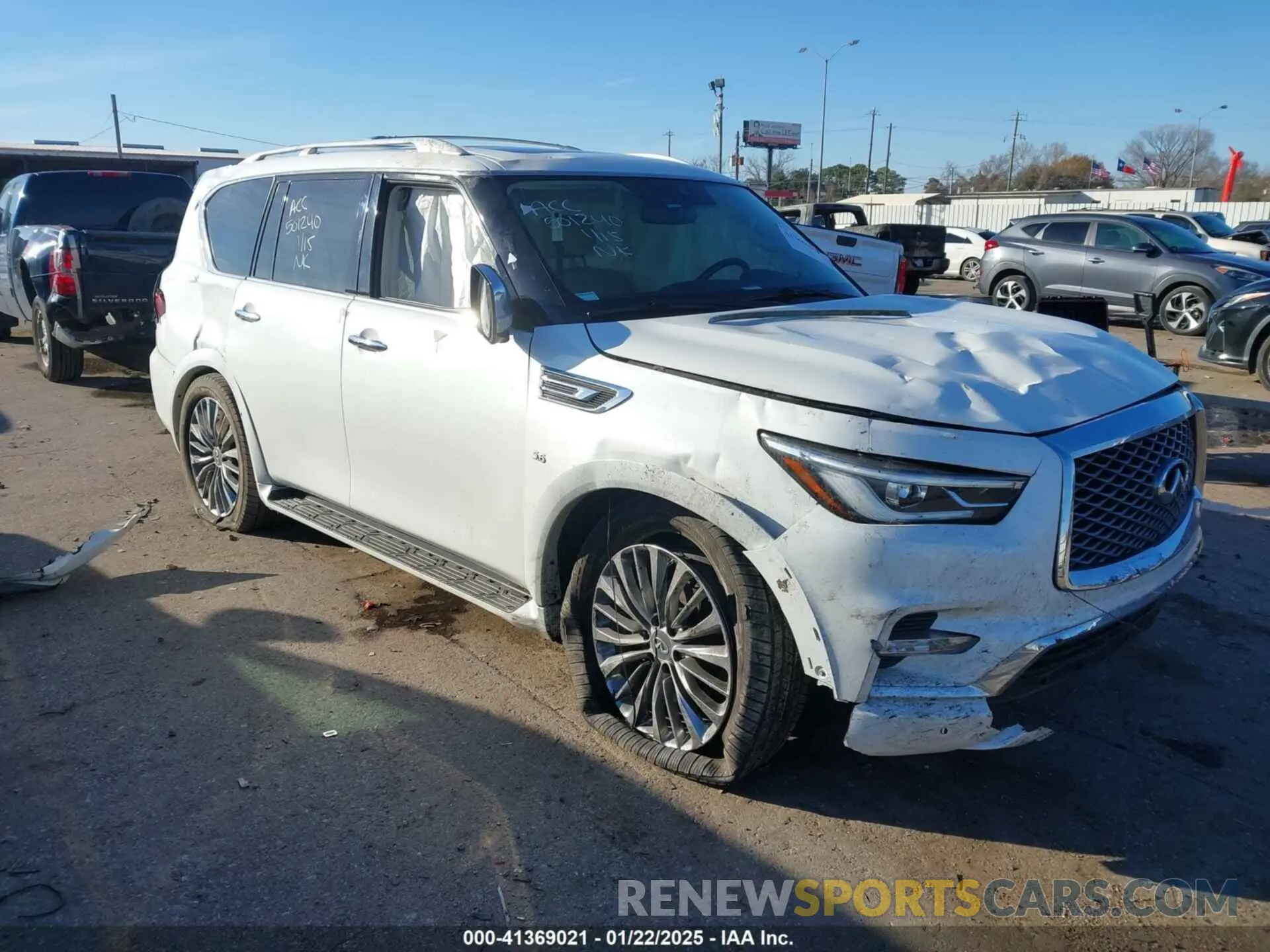 1 fotografías del automóvil dañado JN8AZ2NF6K9680976 INFINITI QX80 2019