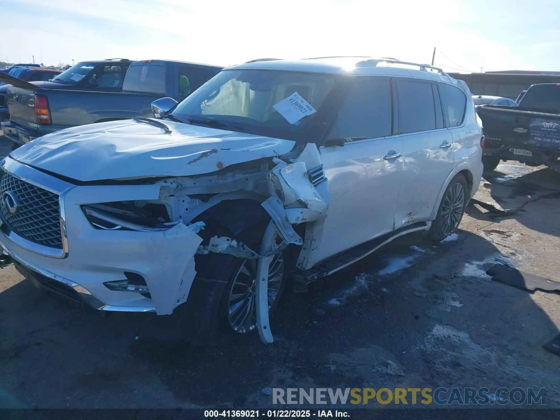2 fotografías del automóvil dañado JN8AZ2NF6K9680976 INFINITI QX80 2019