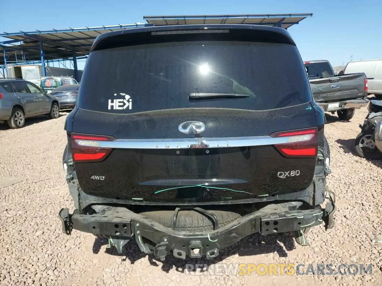 6 fotografías del automóvil dañado JN8AZ2NE6L9253306 INFINITI QX80 2020