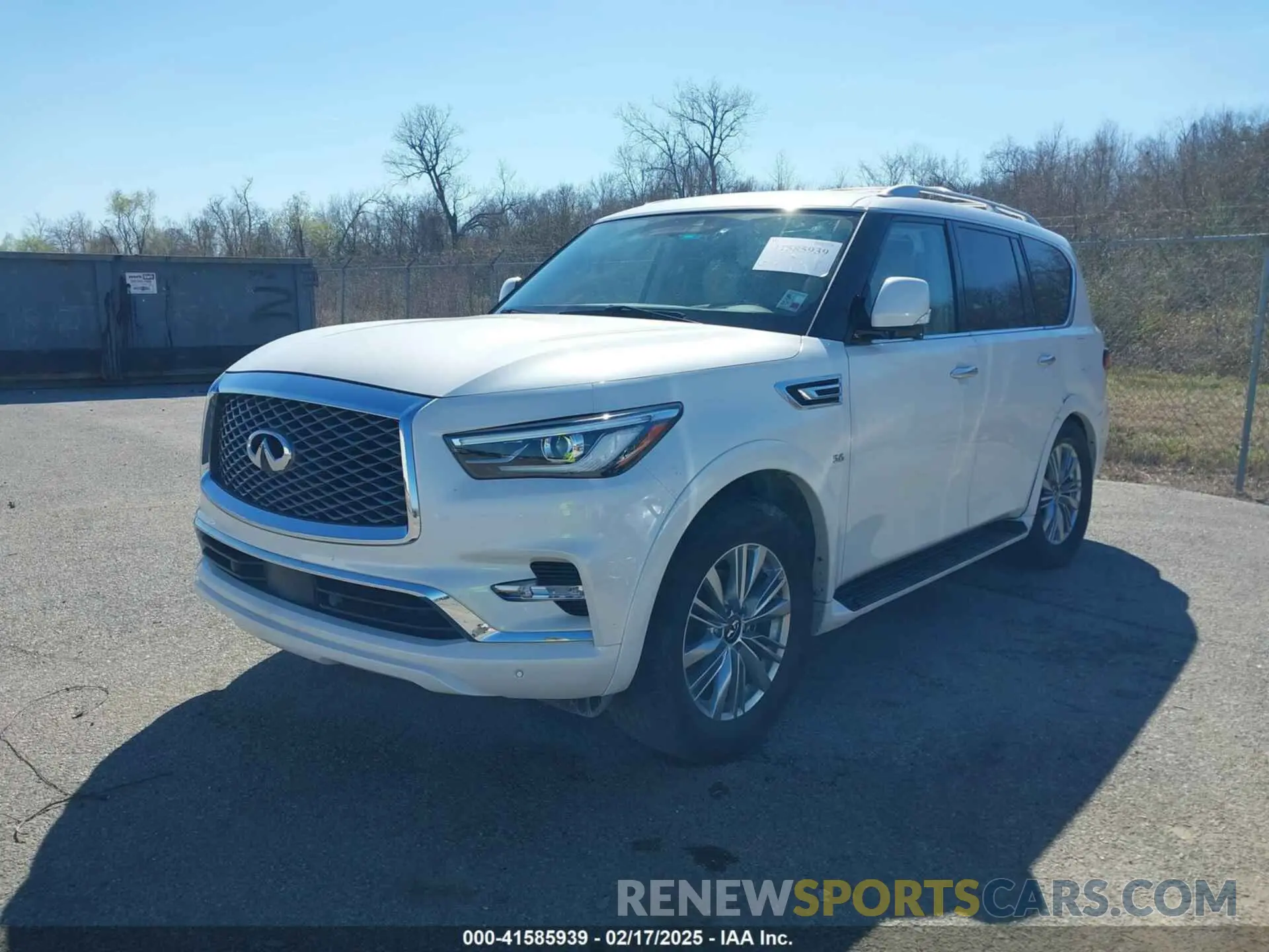 2 fotografías del automóvil dañado JN8AZ2NF7L9701674 INFINITI QX80 2020