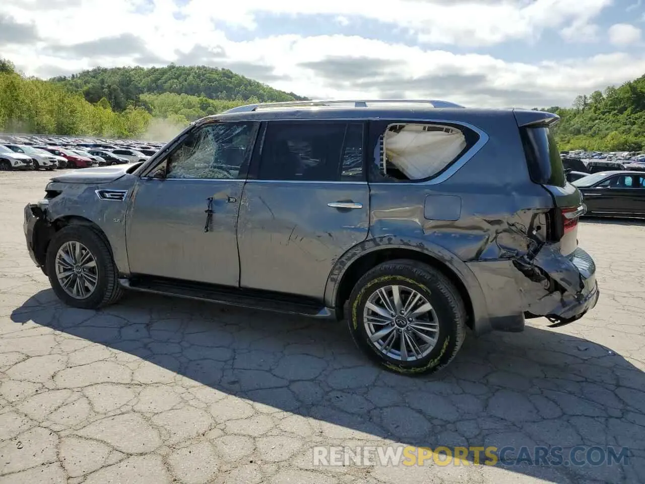 2 fotografías del automóvil dañado JN8AZ2NFXL9703516 INFINITI QX80 2020