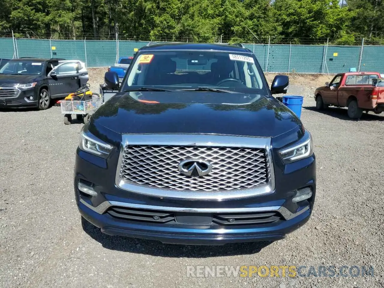5 fotografías del automóvil dañado JN8AZ2AE5M9270539 INFINITI QX80 2021
