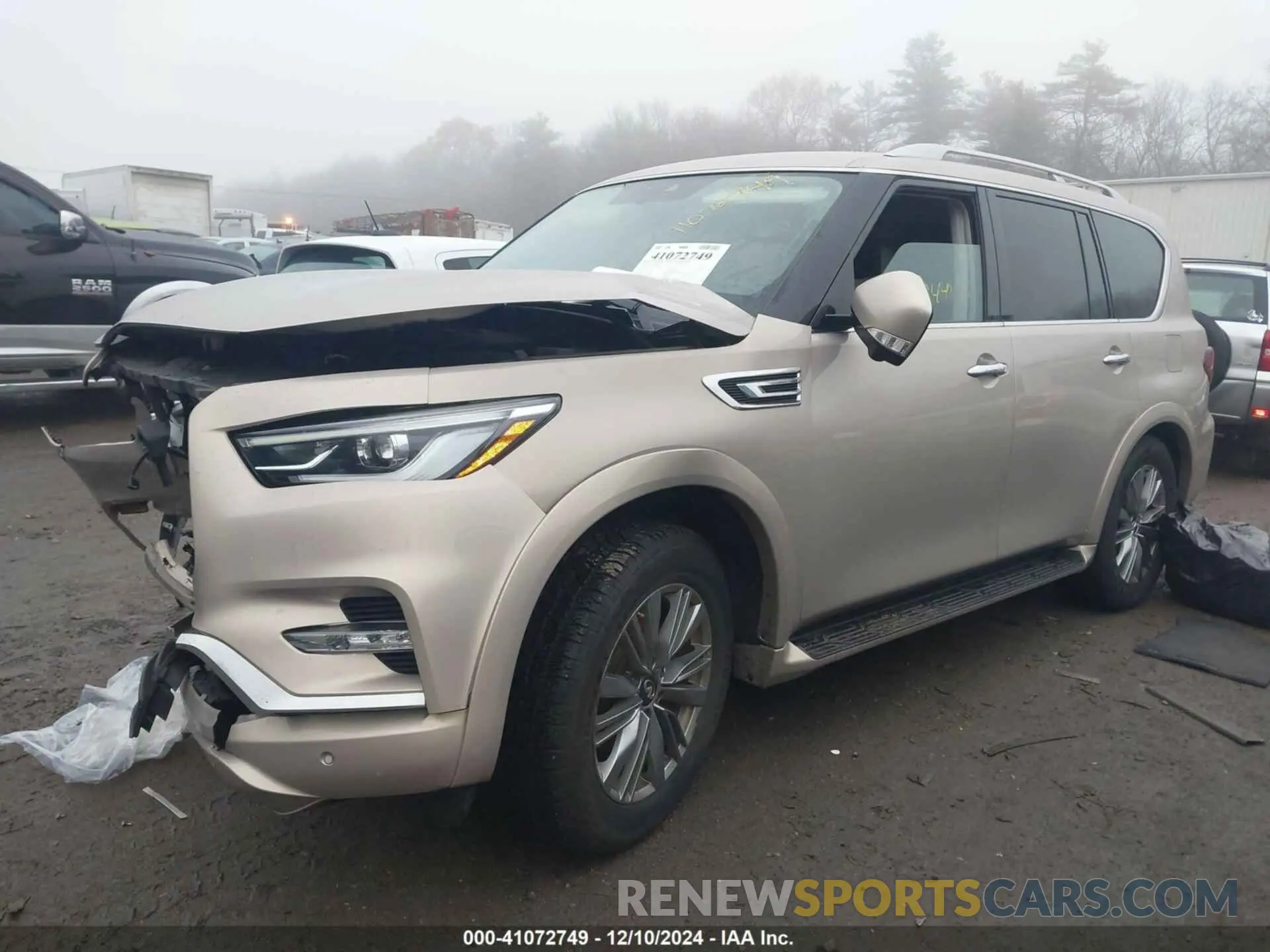 2 fotografías del automóvil dañado JN8AZ2AE7M9269067 INFINITI QX80 2021
