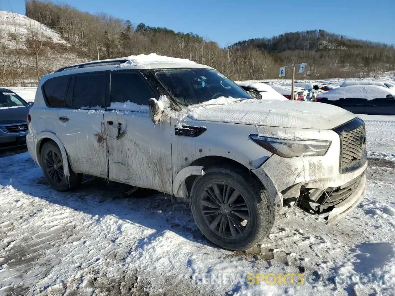 4 fotografías del automóvil dañado JN8AZ2AF8M9718510 INFINITI QX80 2021