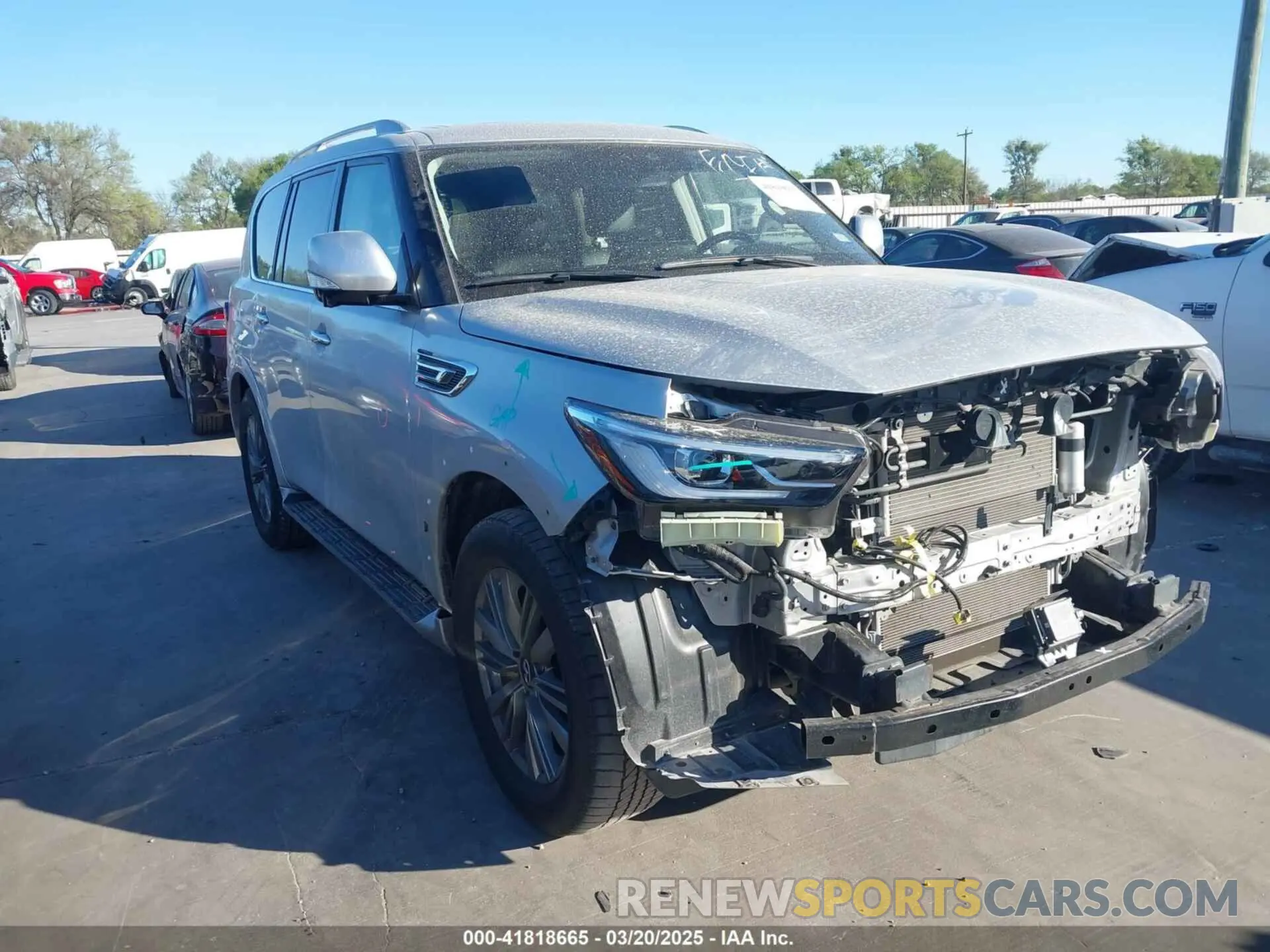 1 fotografías del automóvil dañado JN8AZ2AF3N9741372 INFINITI QX80 2022