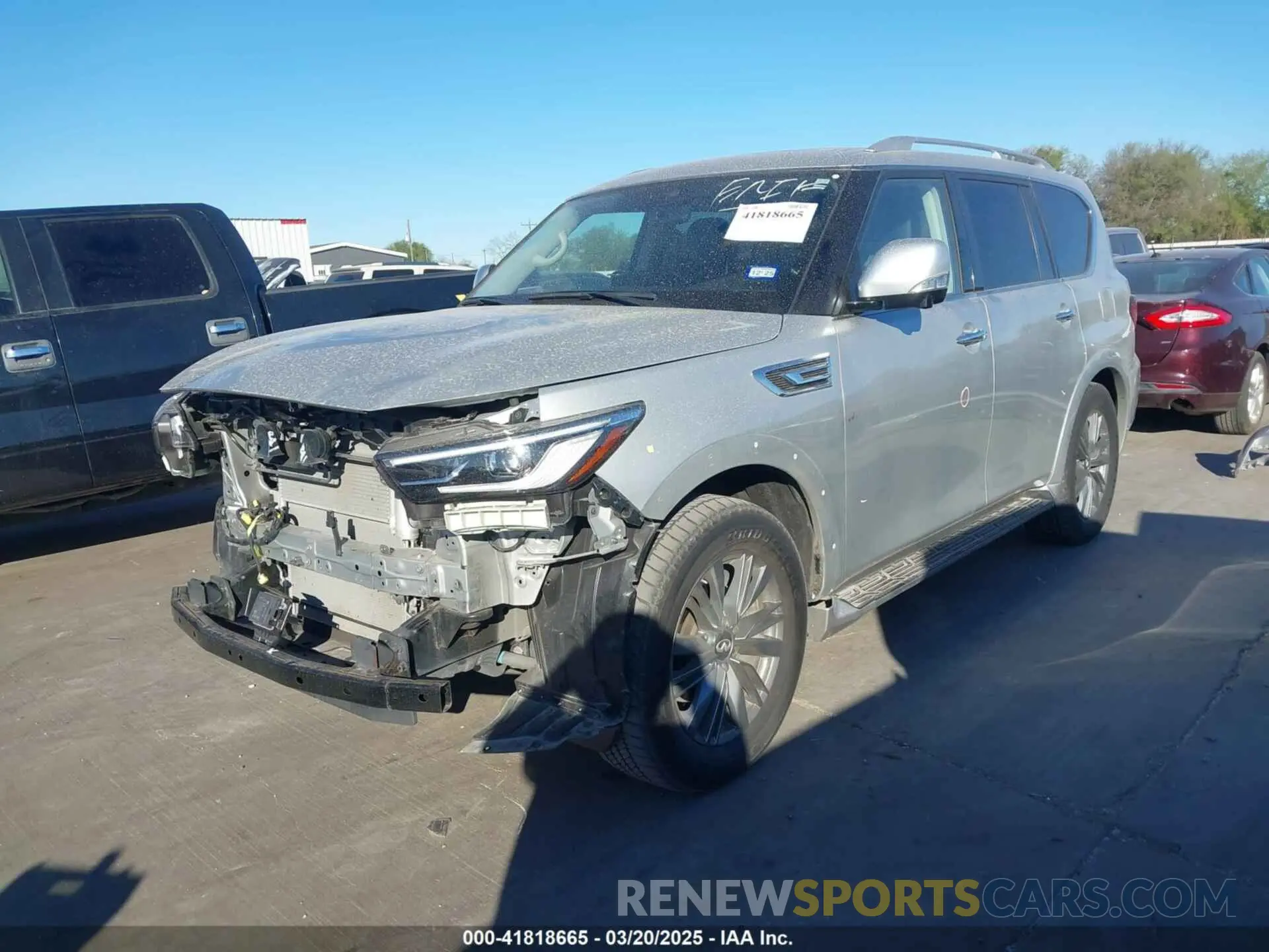 2 fotografías del automóvil dañado JN8AZ2AF3N9741372 INFINITI QX80 2022