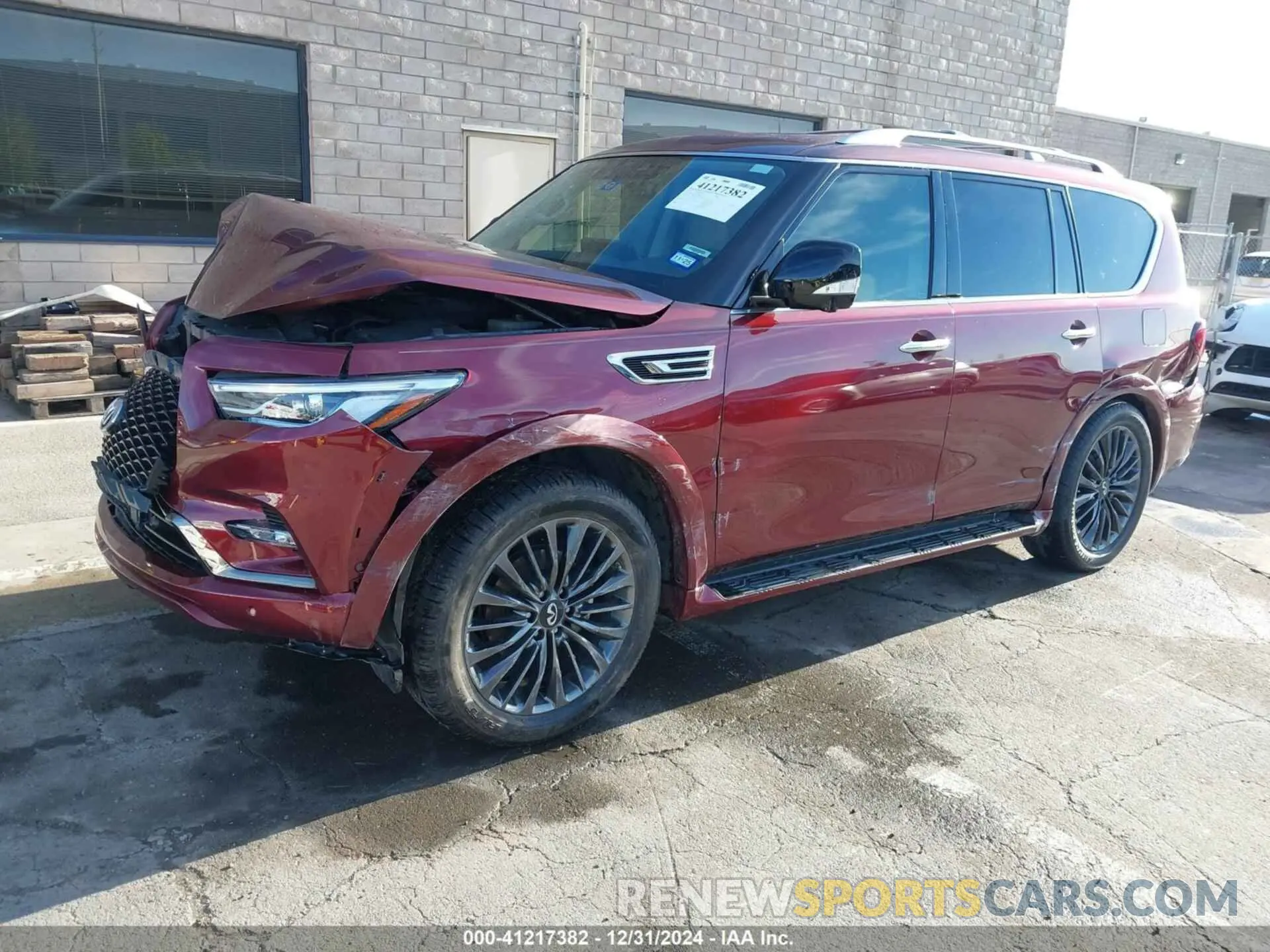 2 fotografías del automóvil dañado JN8AZ2AFXN9740865 INFINITI QX80 2022