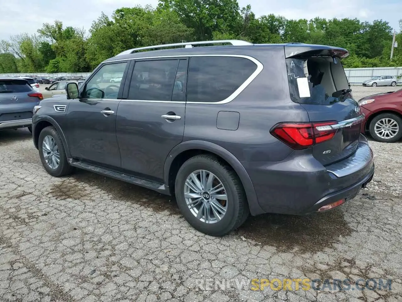 2 fotografías del automóvil dañado JN8AZ2AEXR9329642 INFINITI QX80 2024