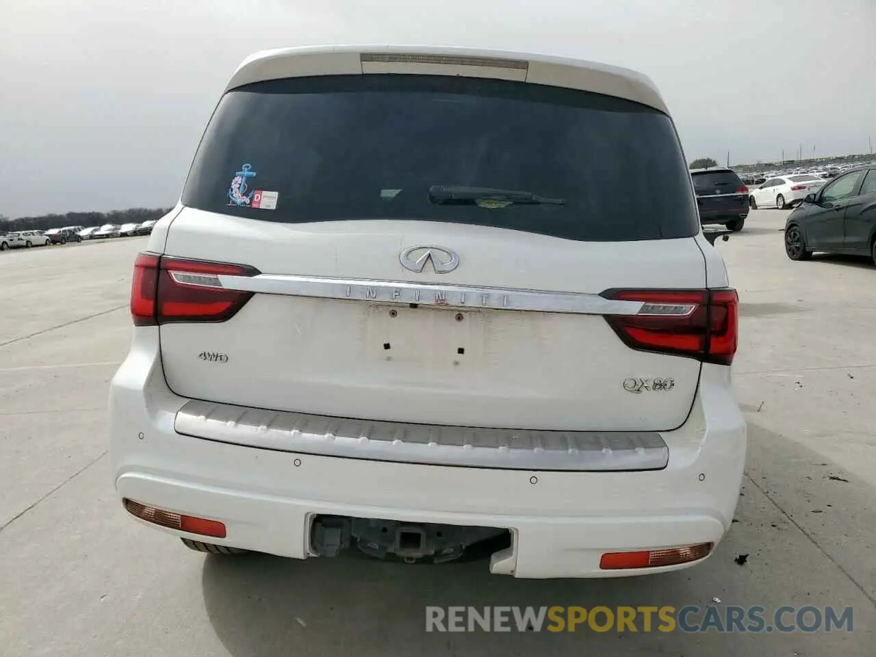 6 fotografías del automóvil dañado JN8AZ2BE0M9267630 INFINITI QX80 SENSO 2021