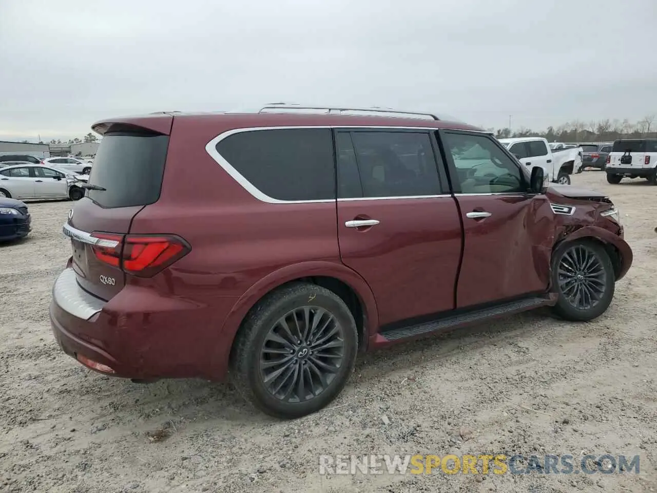 3 fotografías del automóvil dañado JN8AZ2BD0N9870053 INFINITI QX80 SENSO 2022