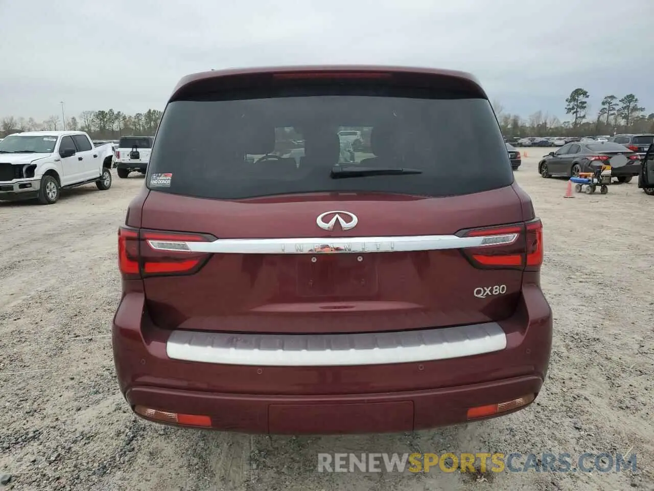 6 fotografías del automóvil dañado JN8AZ2BD0N9870053 INFINITI QX80 SENSO 2022