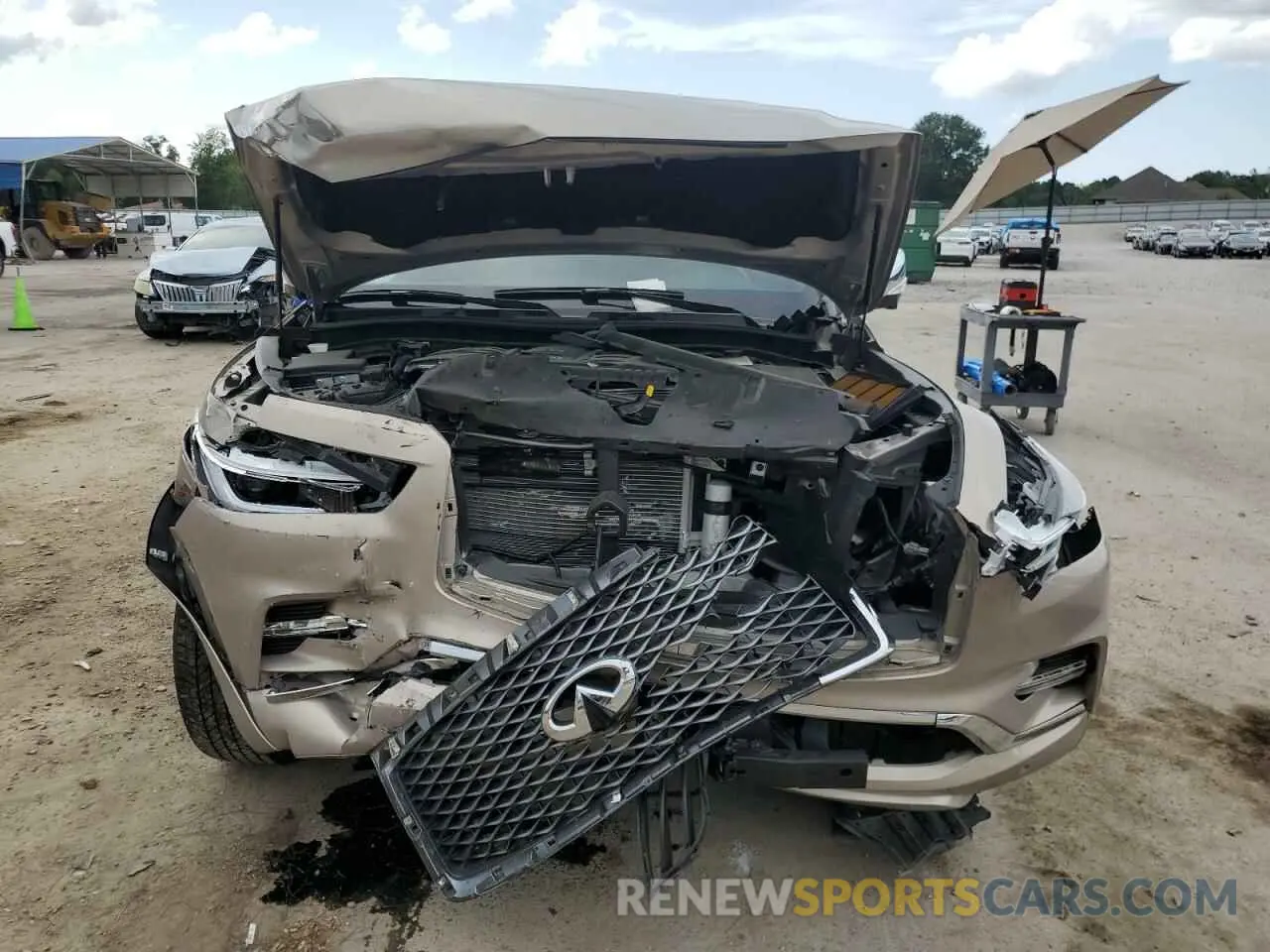 5 fotografías del automóvil dañado JN8AZ2BF0P9757188 INFINITI QX80 SENSO 2023