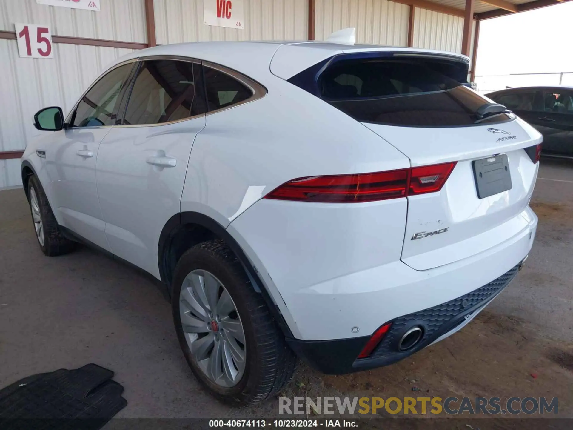 3 fotografías del automóvil dañado SADFP2FX8K1Z46709 JAGUAR E-PACE 2019