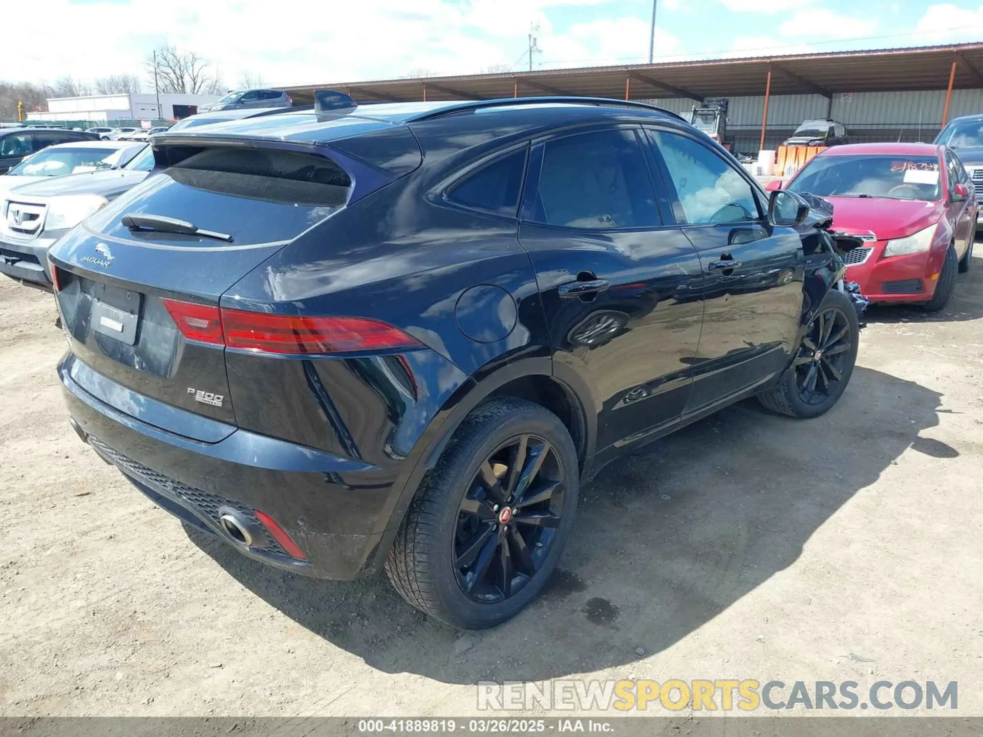 4 fotografías del automóvil dañado SADFL2GX3L1Z91231 JAGUAR E-PACE 2020