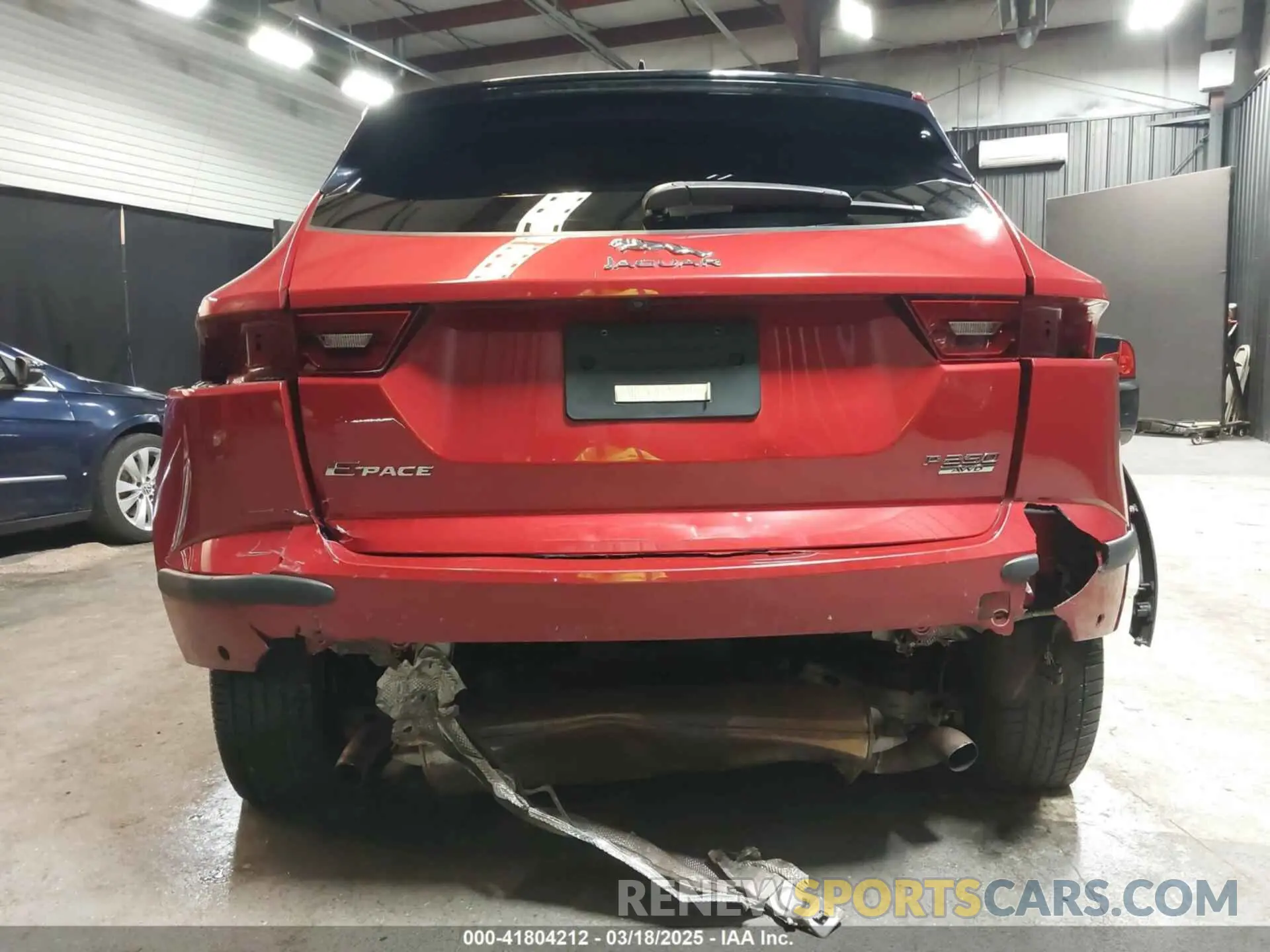 6 fotografías del automóvil dañado SADFP2FX6L1Z77278 JAGUAR E-PACE 2020