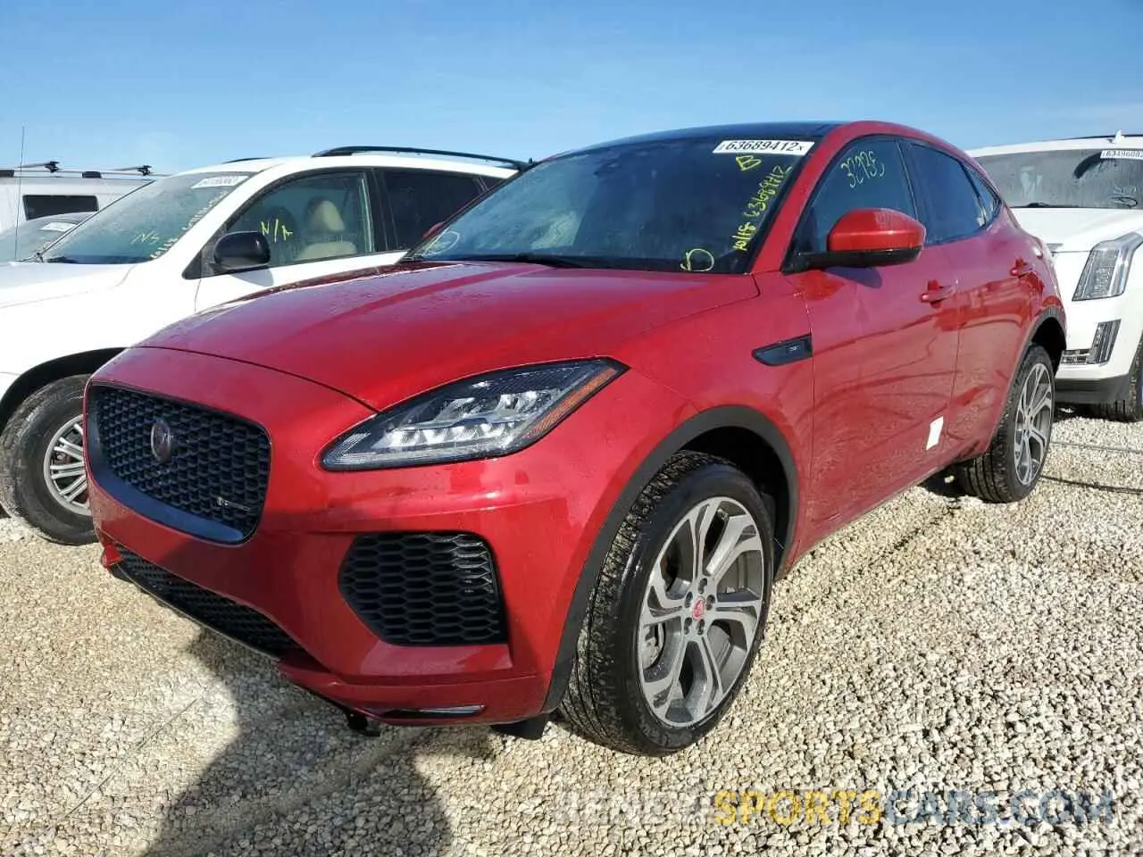 2 fotografías del automóvil dañado SADFL2GX6K1Z36903 JAGUAR ETYPE 2019
