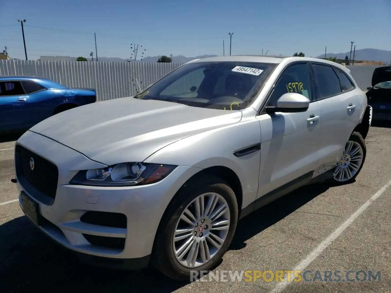 2 fotografías del automóvil dañado SADCJ2FX0LA653876 JAGUAR F-PACE 2020