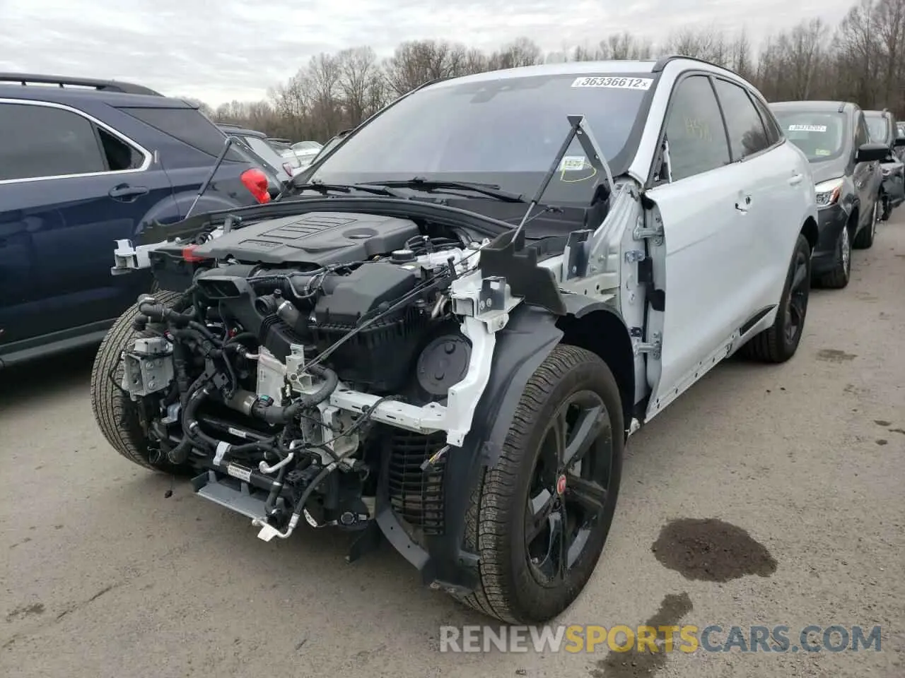 2 fotografías del automóvil dañado SADCP2FX5LA647764 JAGUAR F-PACE 2020