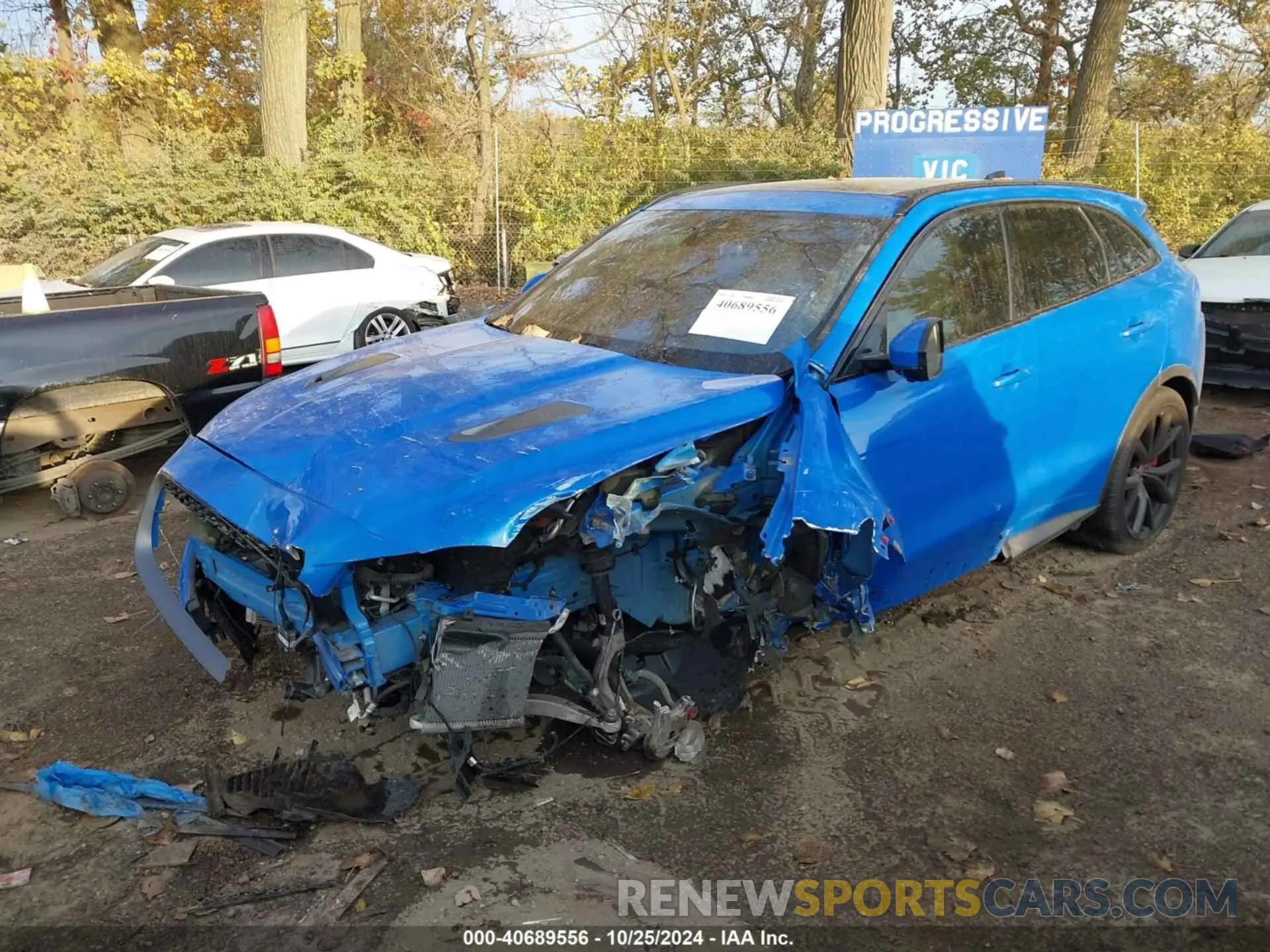 2 fotografías del automóvil dañado SADCZ2EE7LA642270 JAGUAR F-PACE 2020