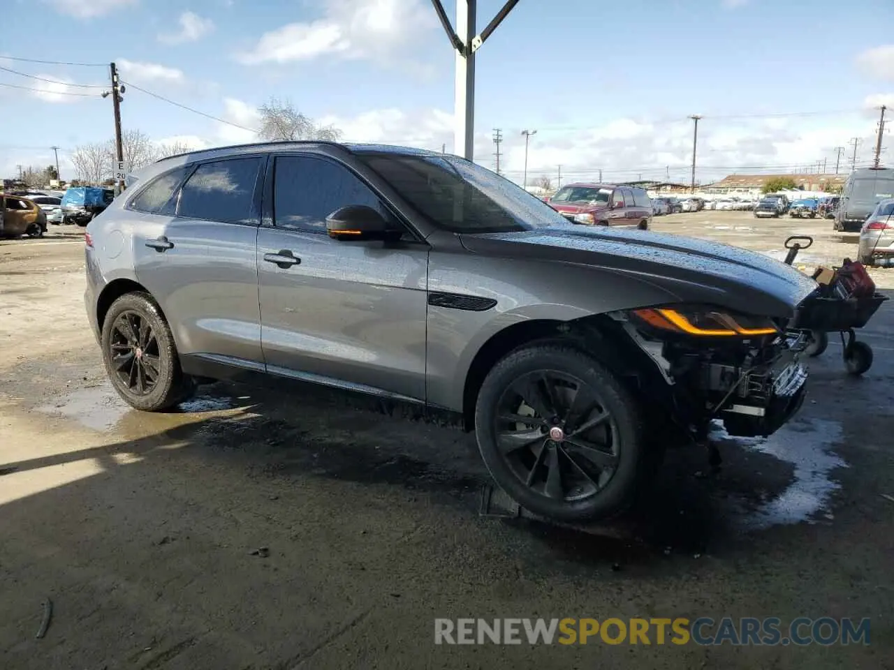 4 fotografías del automóvil dañado SADCJ2EU5MA664381 JAGUAR F-PACE 2021