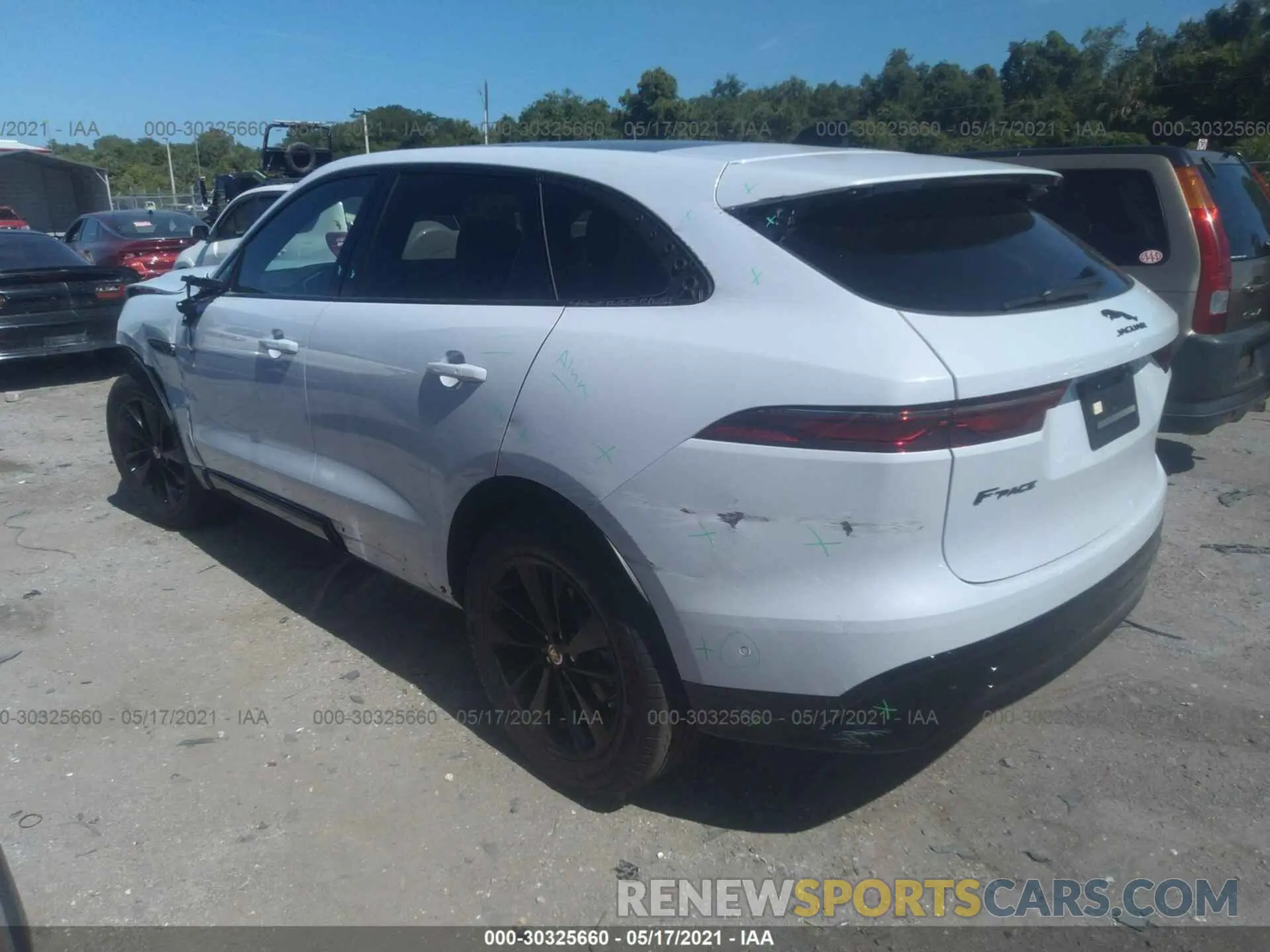 3 fotografías del automóvil dañado SADCJ2EX0MA667621 JAGUAR F-PACE 2021