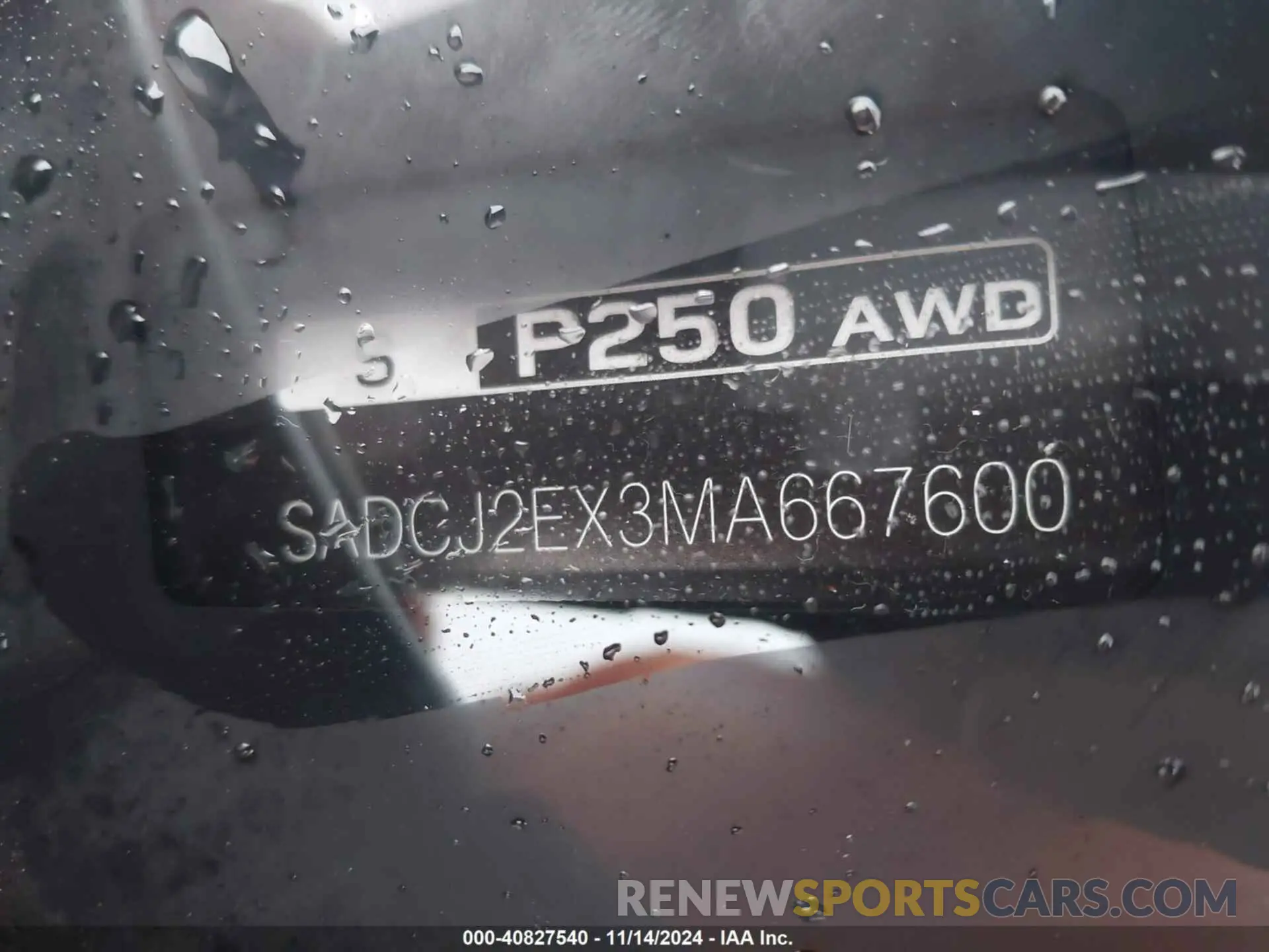 9 fotografías del automóvil dañado SADCJ2EX3MA667600 JAGUAR F-PACE 2021