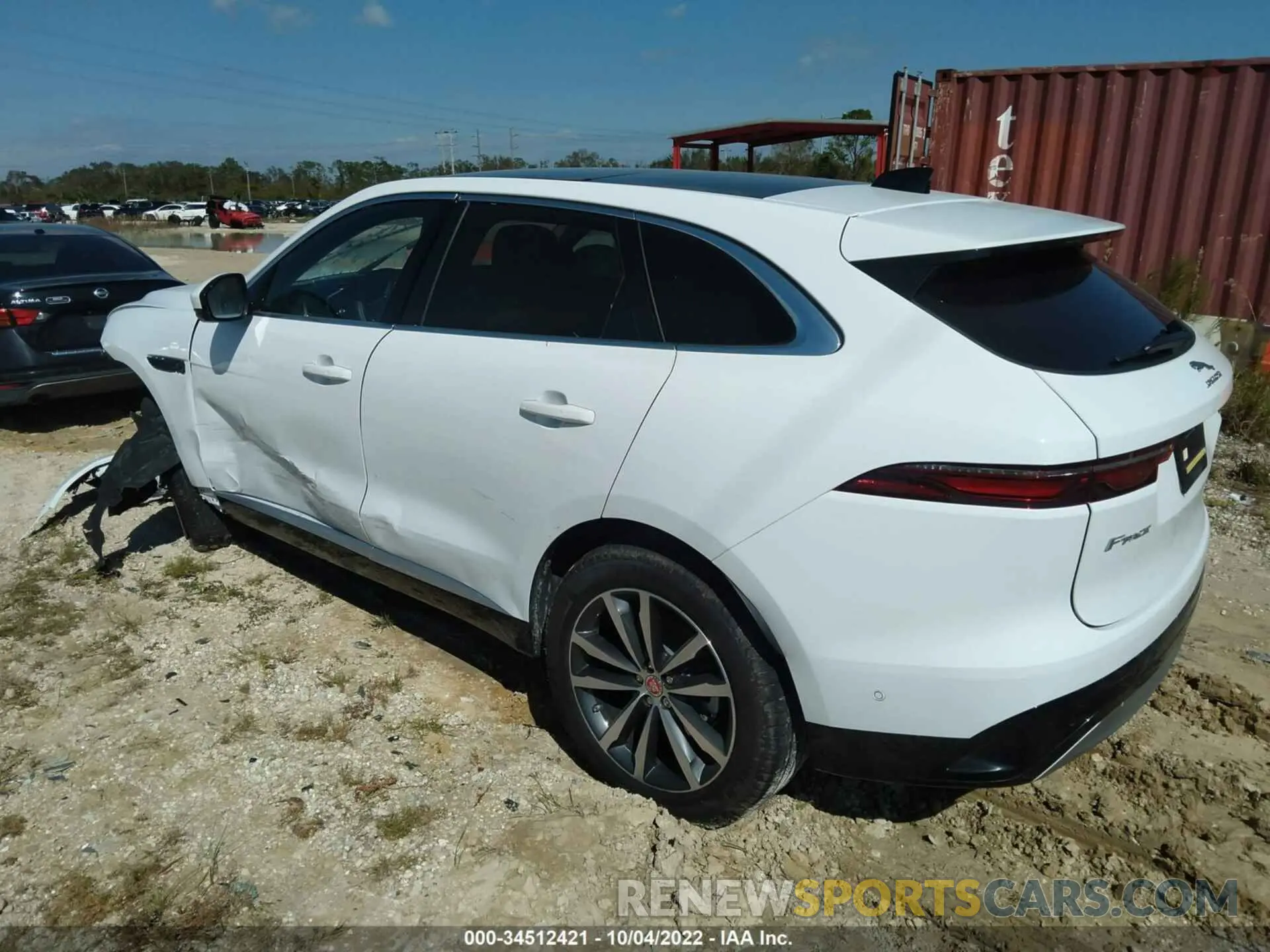 3 fotografías del automóvil dañado SADCJ2EX3MA673381 JAGUAR F-PACE 2021