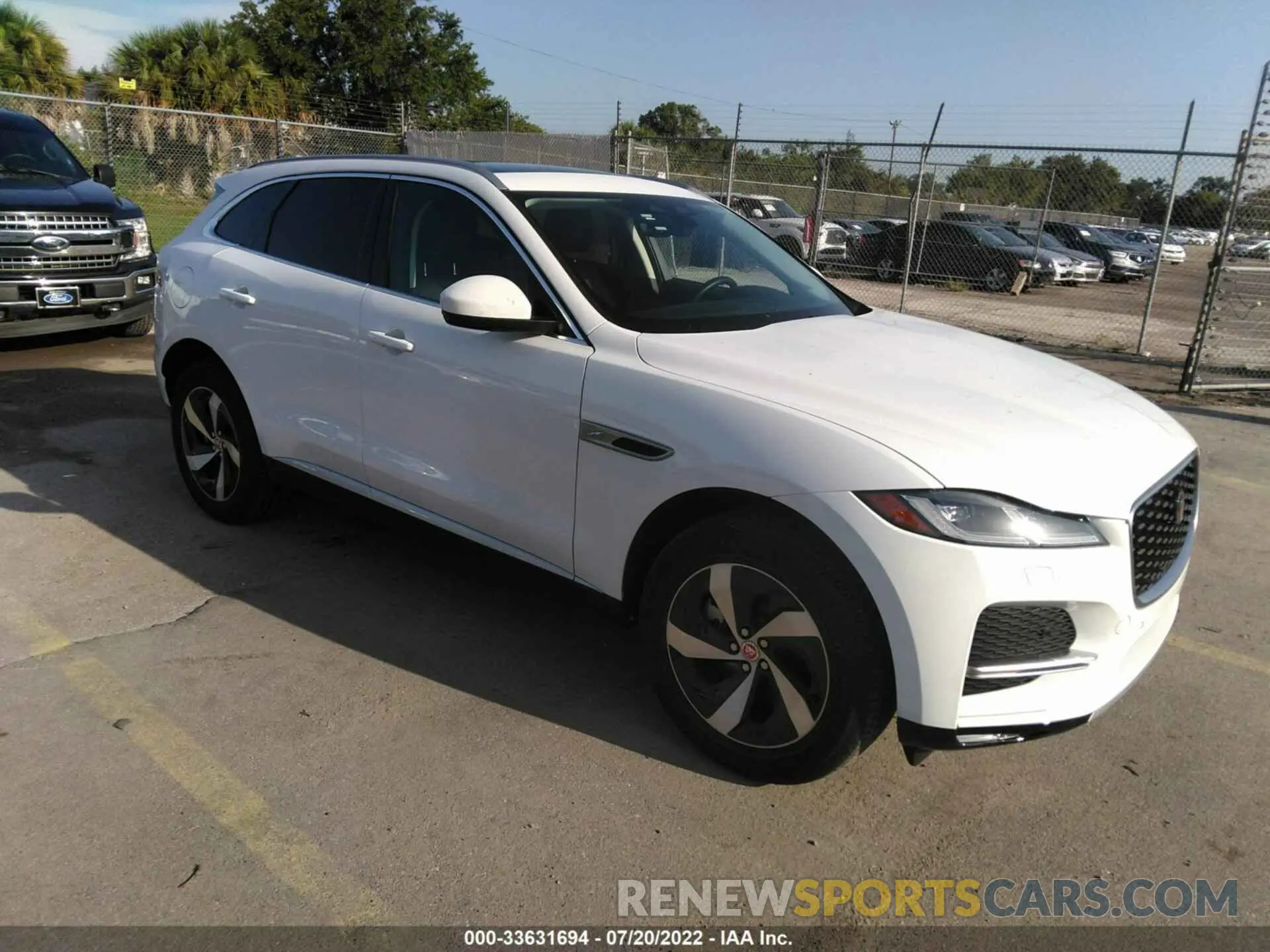 1 fotografías del automóvil dañado SADCJ2EX7NA690797 JAGUAR F-PACE 2022