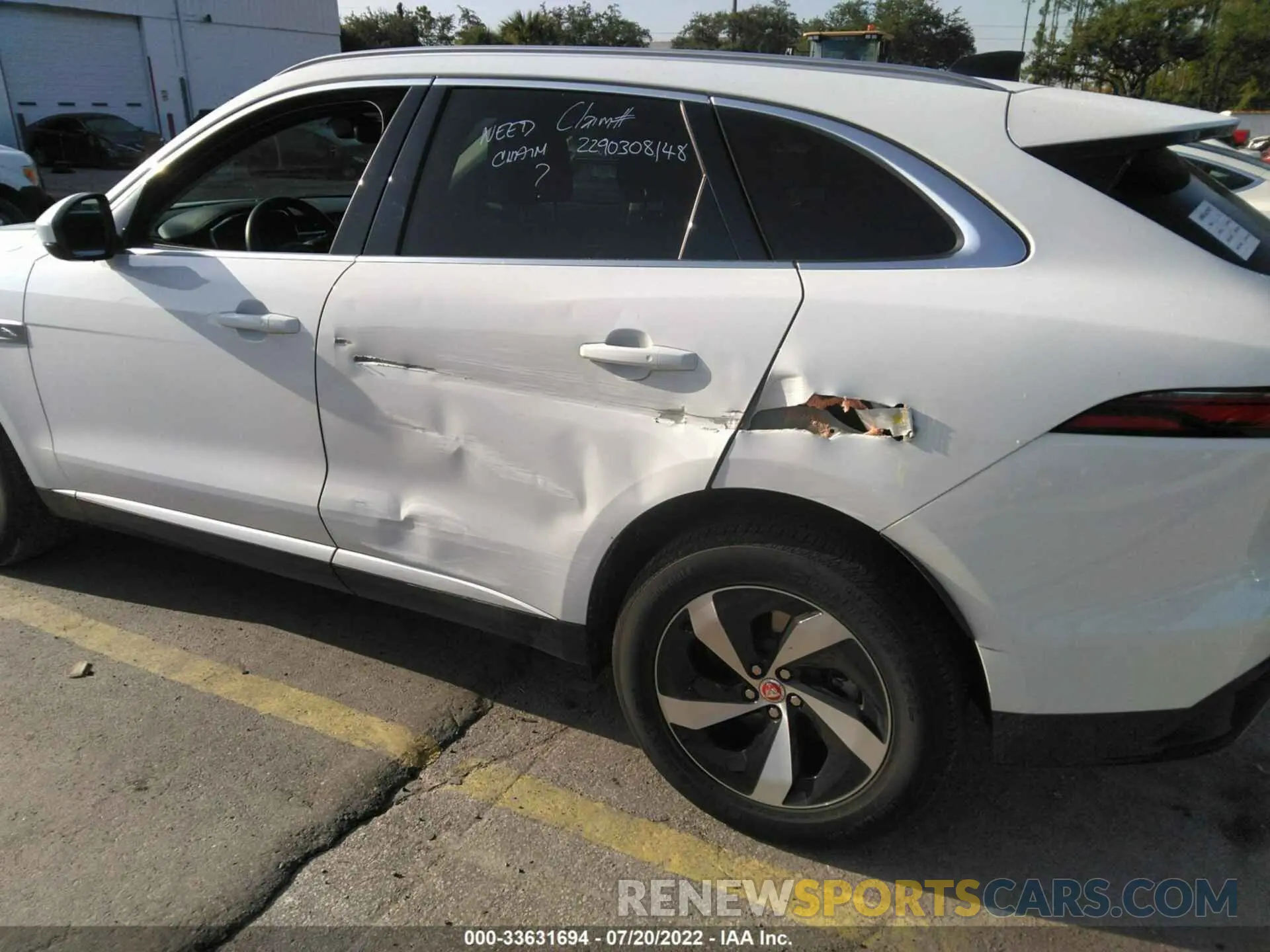 6 fotografías del automóvil dañado SADCJ2EX7NA690797 JAGUAR F-PACE 2022