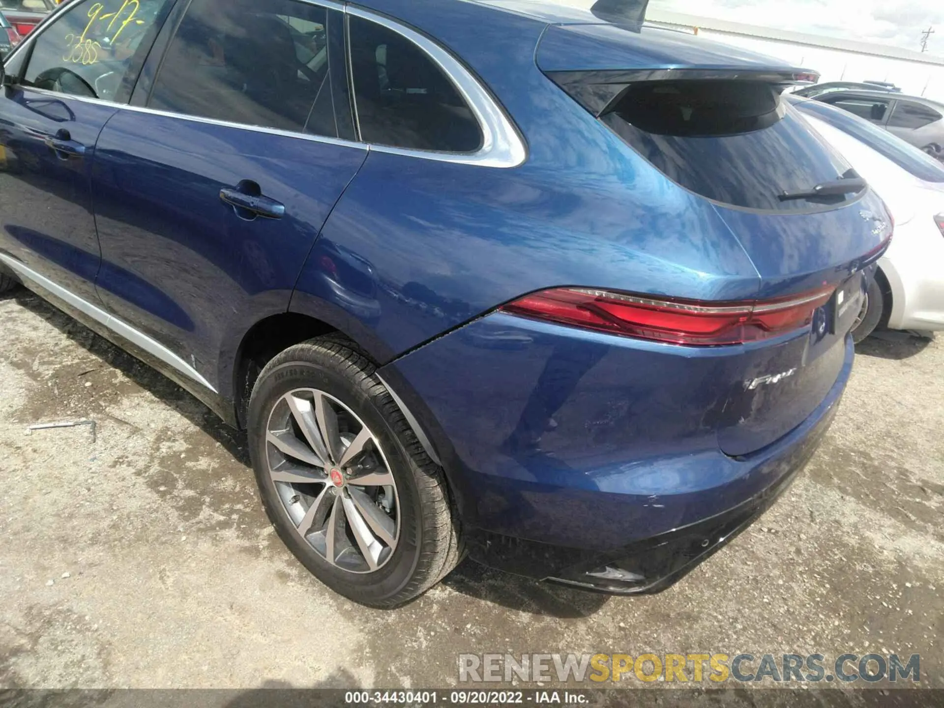 6 fotografías del automóvil dañado SADCJ2EXXNA697520 JAGUAR F-PACE 2022