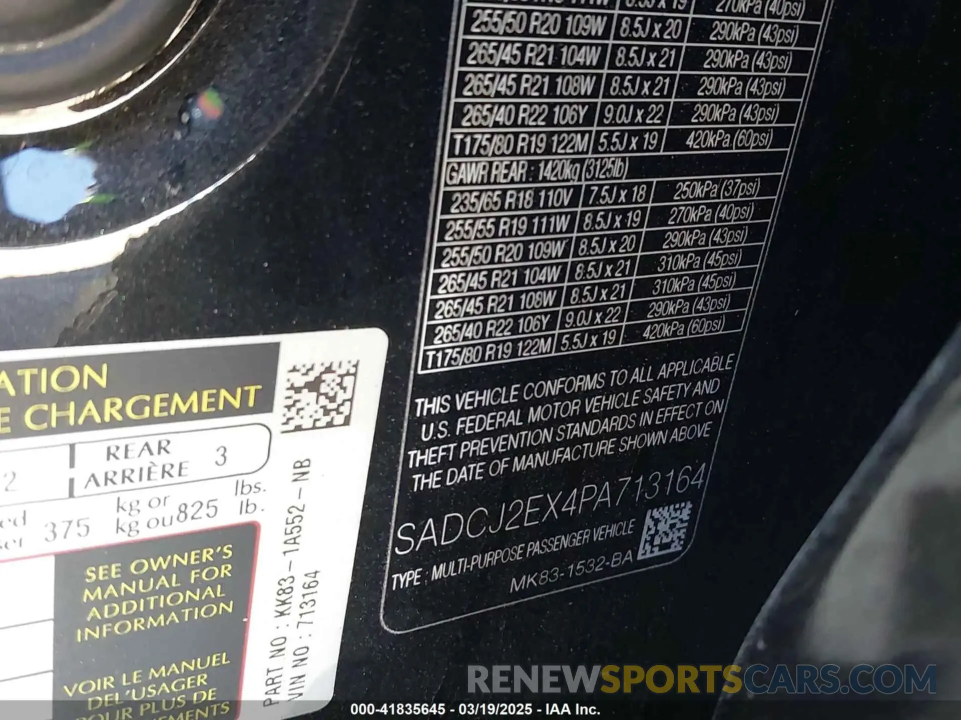 9 fotografías del automóvil dañado SADCJ2EX4PA713164 JAGUAR F-PACE 2023