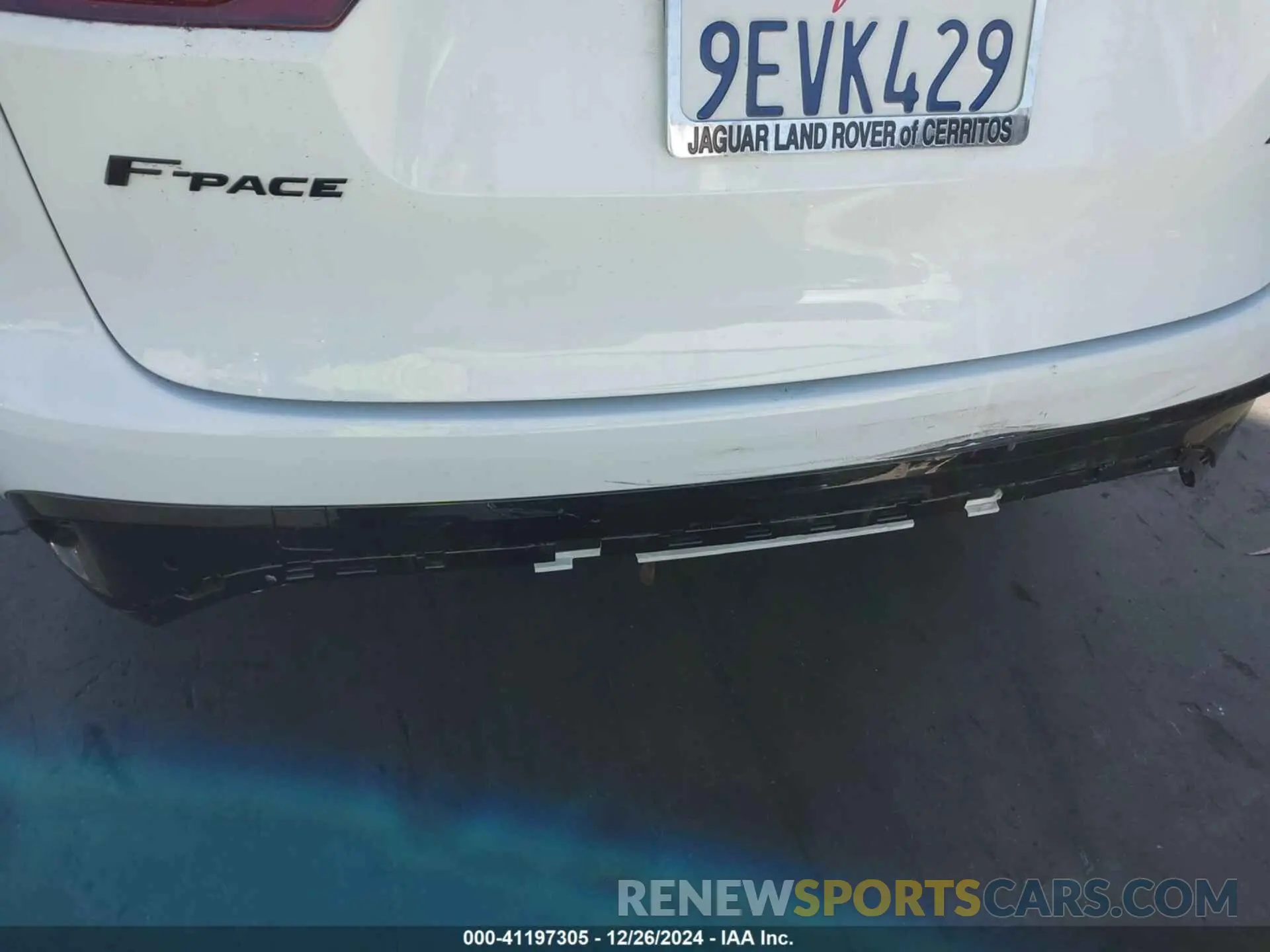 6 fotografías del automóvil dañado SADCT2FUXPA711966 JAGUAR F-PACE 2023