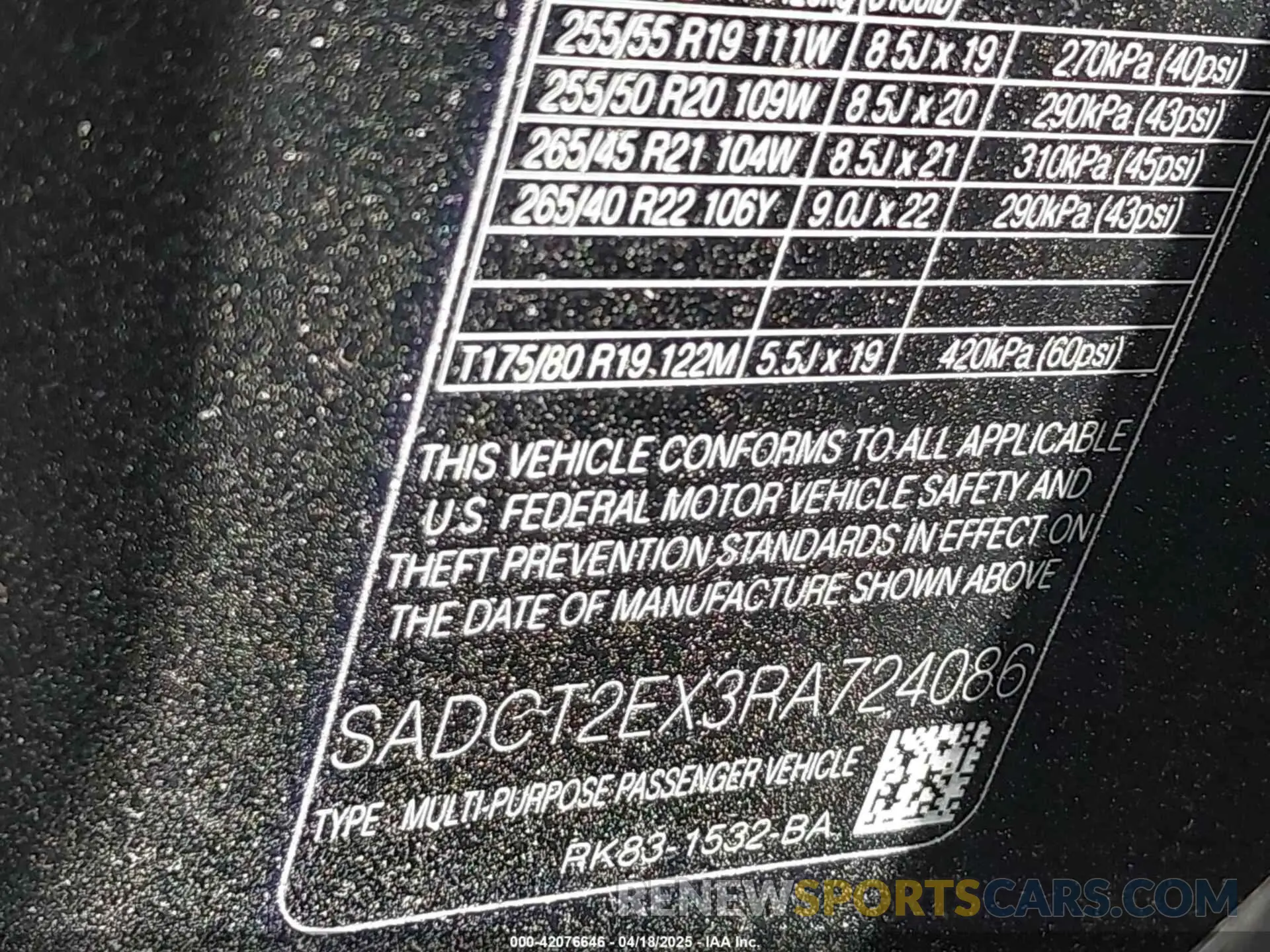 9 fotografías del automóvil dañado SADCT2EX3RA724086 JAGUAR F-PACE 2024