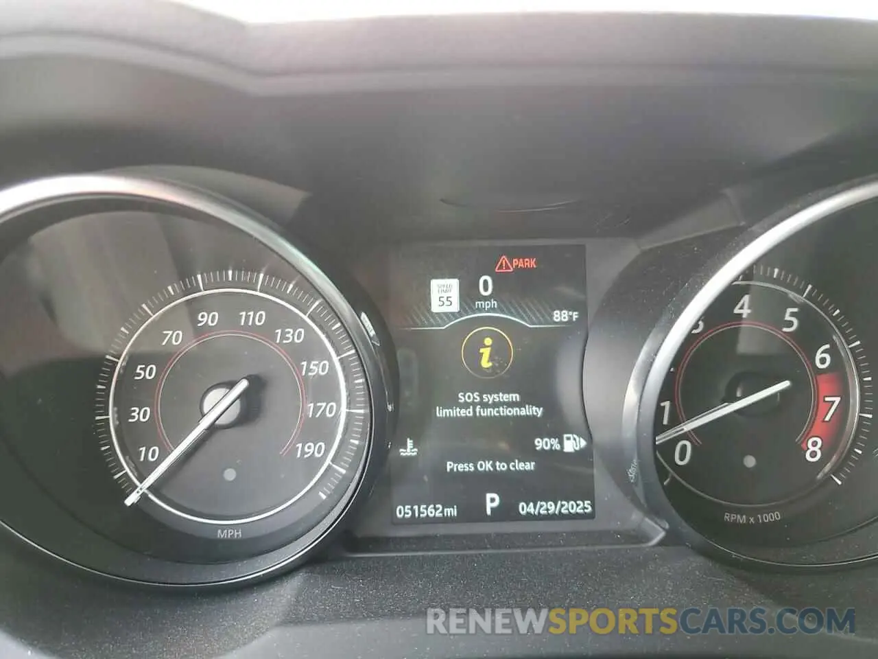 9 fotografías del automóvil dañado SAJDD1GX4LCK67922 JAGUAR F-TYPE 2020