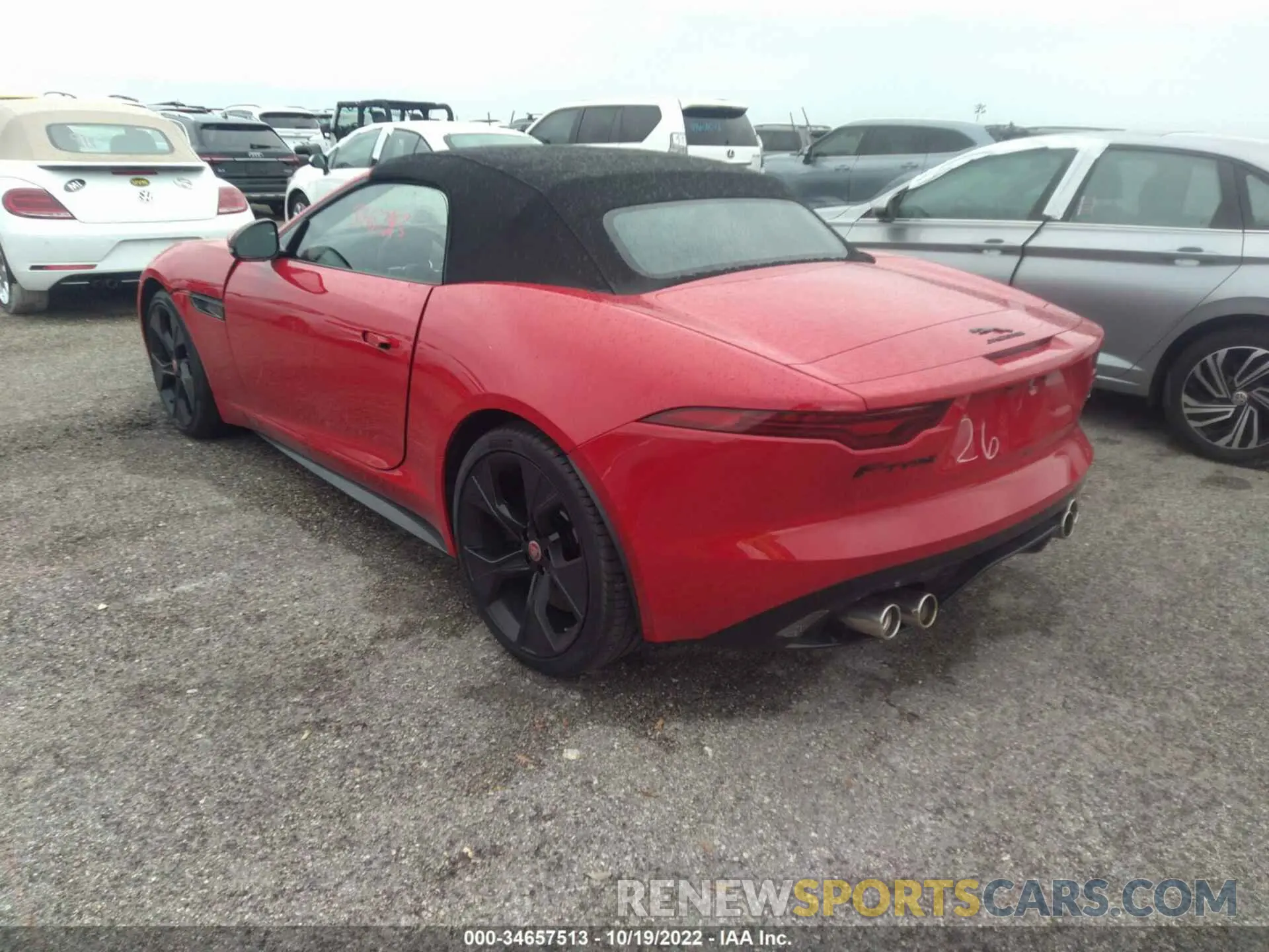 3 fotografías del automóvil dañado SAJD85EE4NCK78743 JAGUAR F-TYPE 2022