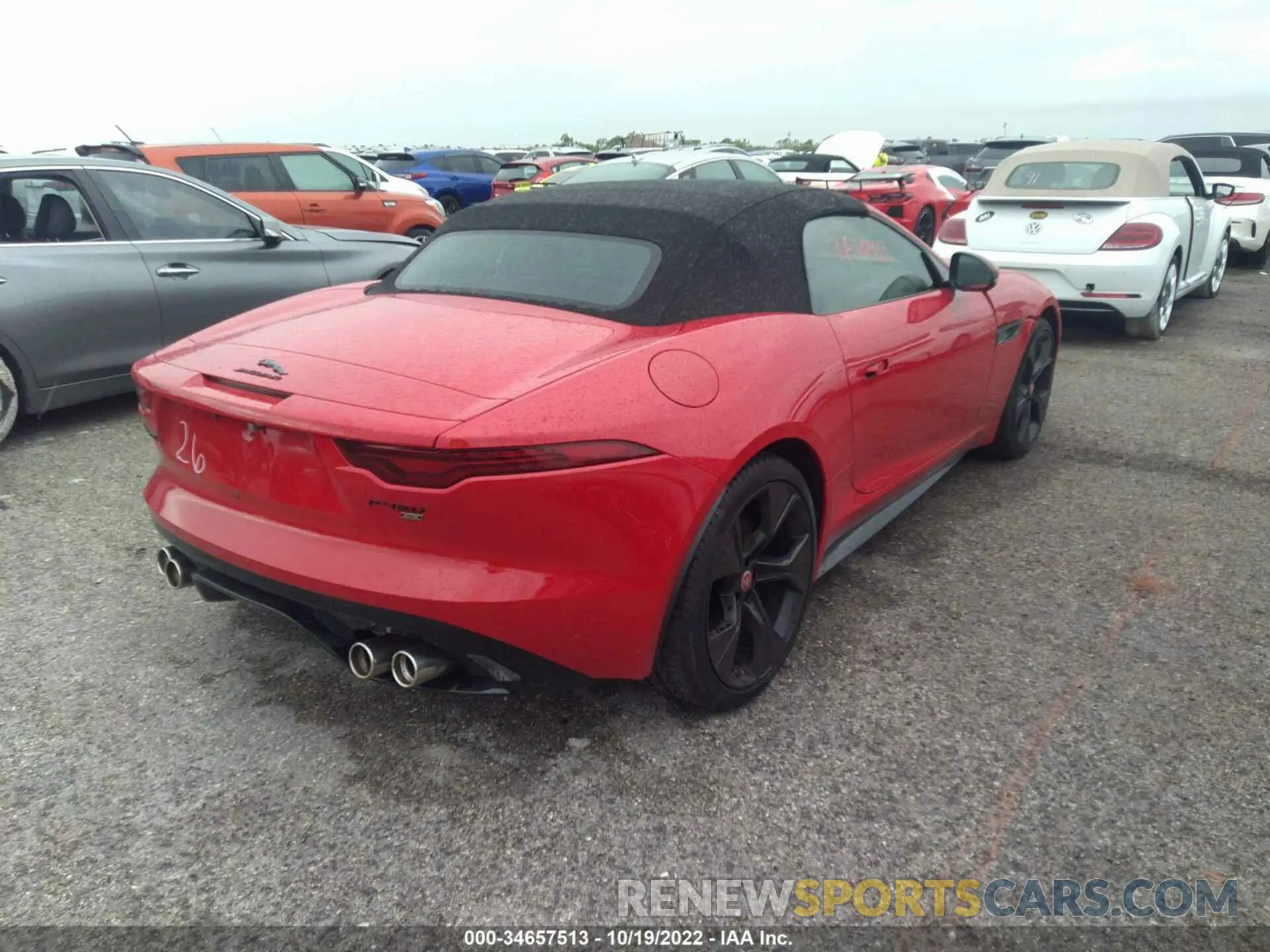 4 fotografías del automóvil dañado SAJD85EE4NCK78743 JAGUAR F-TYPE 2022