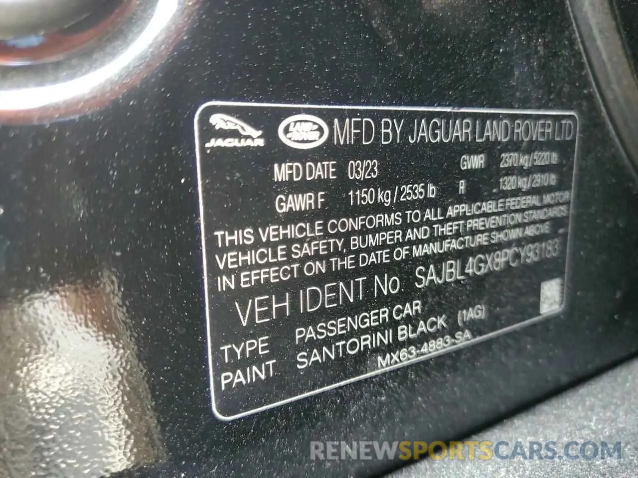 13 fotografías del automóvil dañado SAJBL4GX8PCY93183 JAGUAR XF 2023