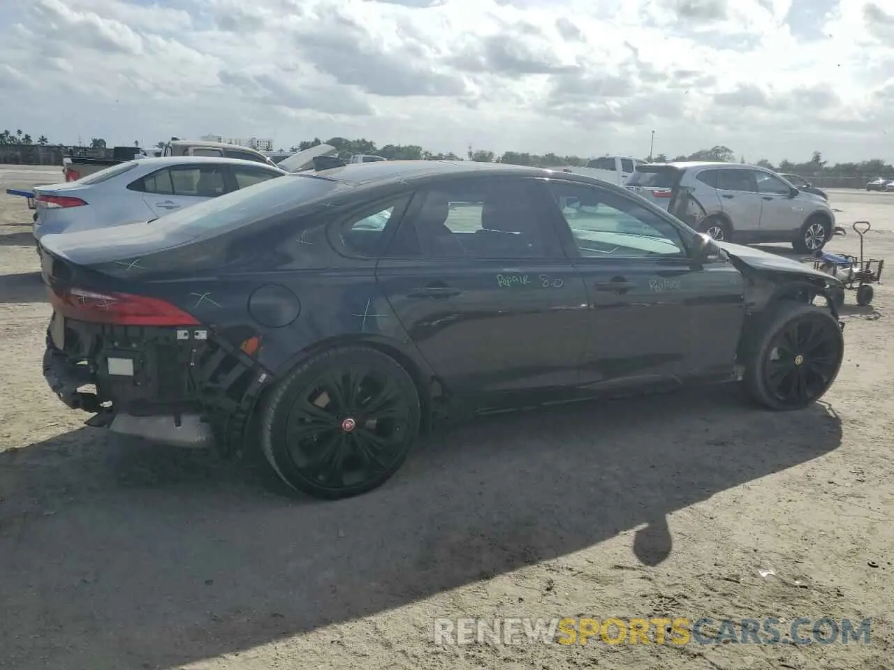 3 fotografías del automóvil dañado SAJBL4GX8PCY93183 JAGUAR XF 2023