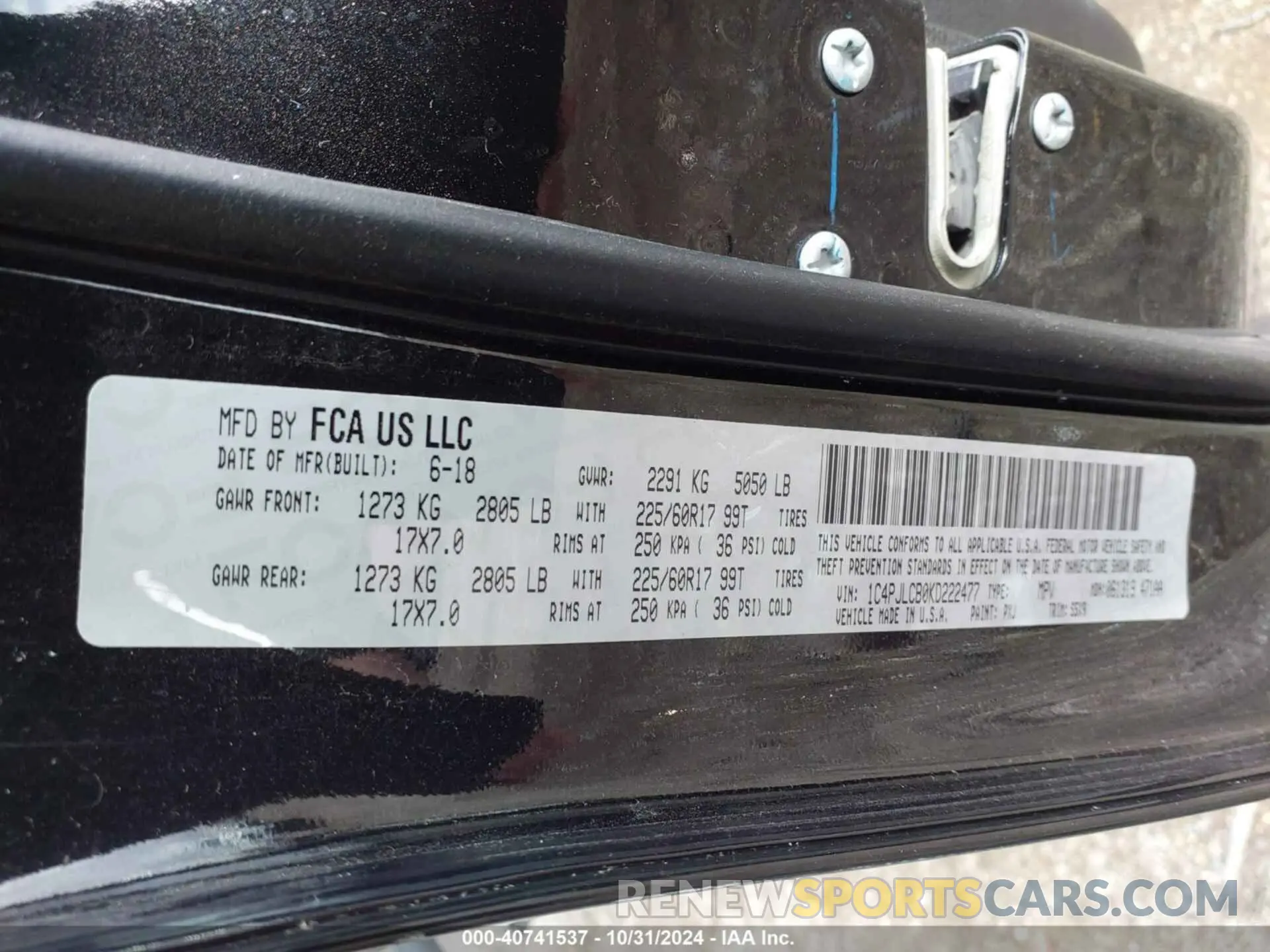 9 fotografías del automóvil dañado 1C4PJLCB0KD222477 JEEP CHEROKEE 2019